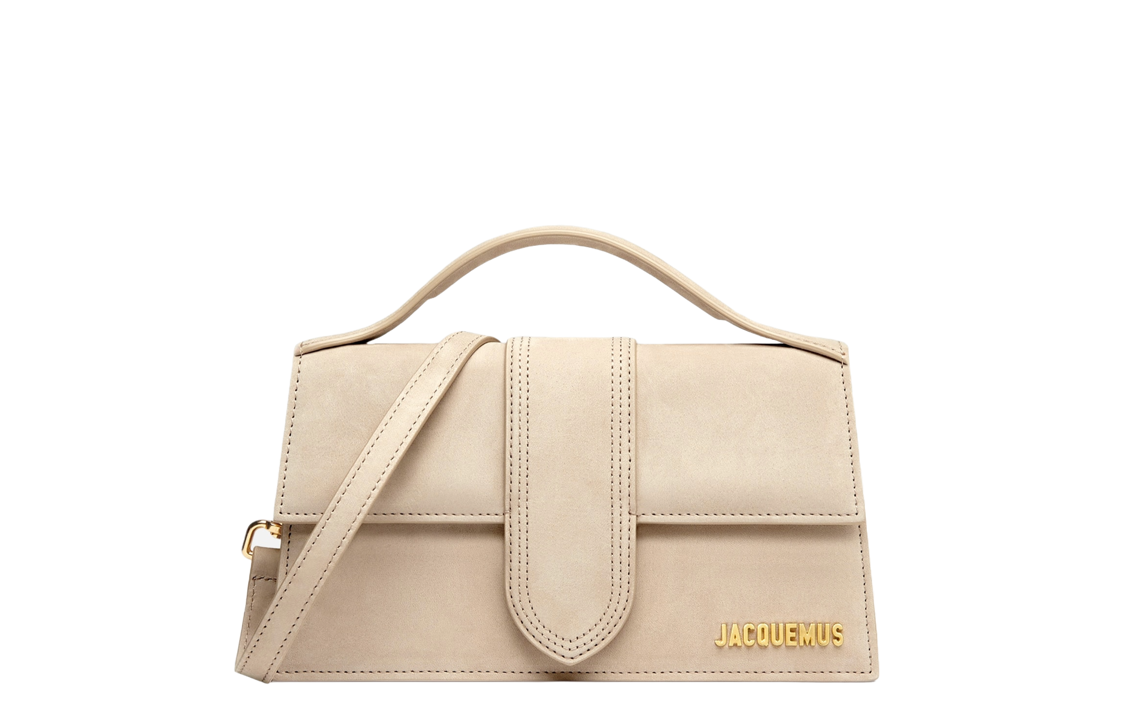 Jacquemus Le grand Bambino Crossbody Strap Handbag Dark Beige - OnSize