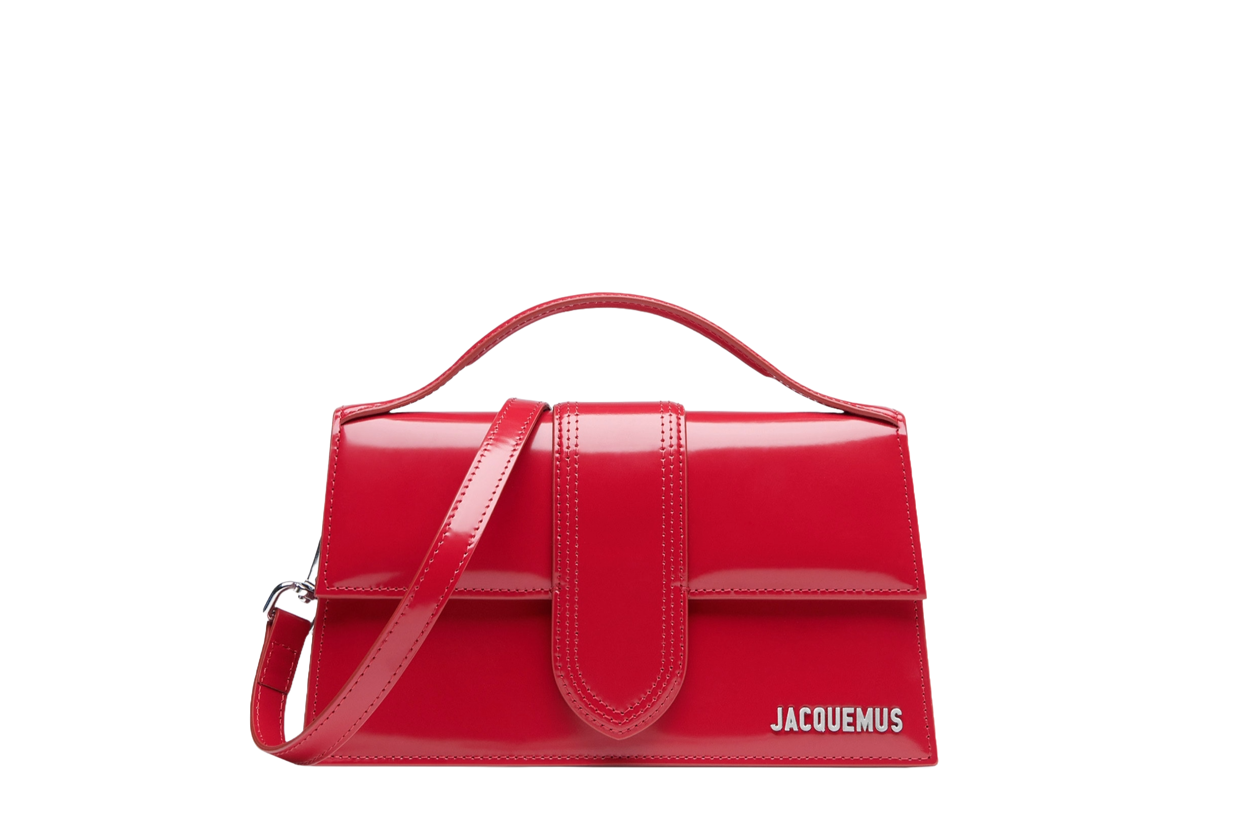Jacquemus Le grand Bambino Crossbody Strap Handbag Red Silver - OnSize