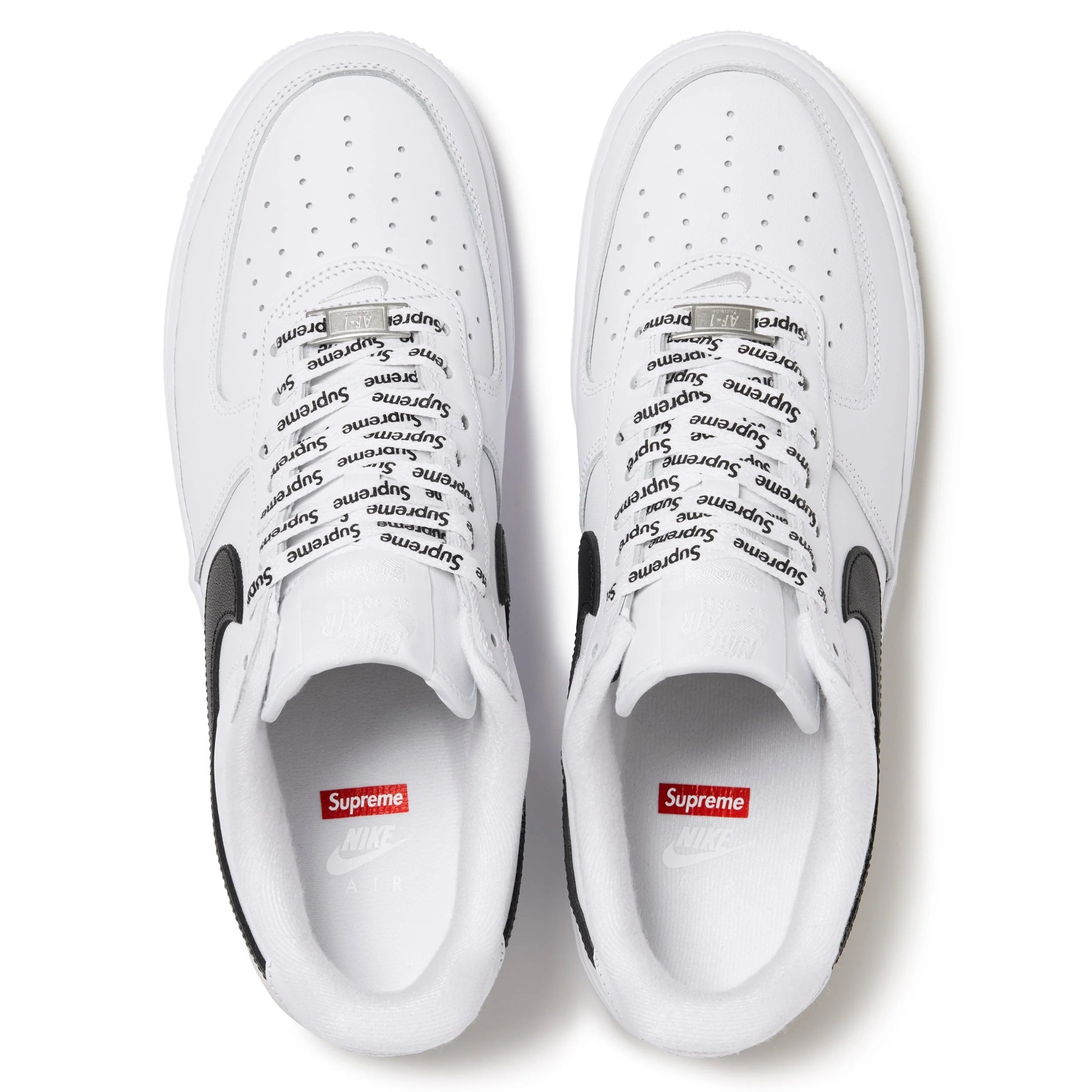 Nike Air Force 1 Low Supreme White Black - OnSize