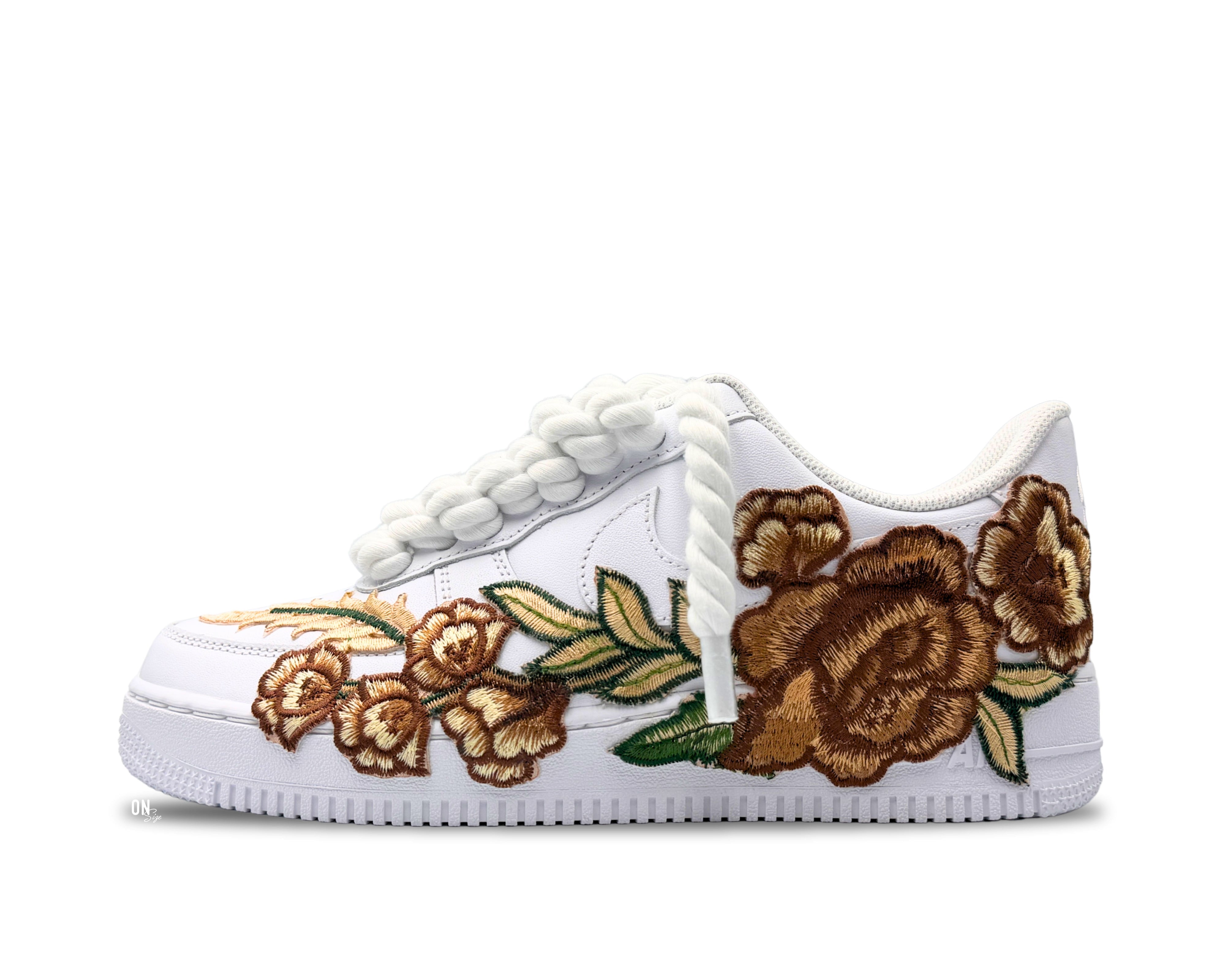 Nike Air Force 1 Low ‘07 White / Brown Rose Rope Laces