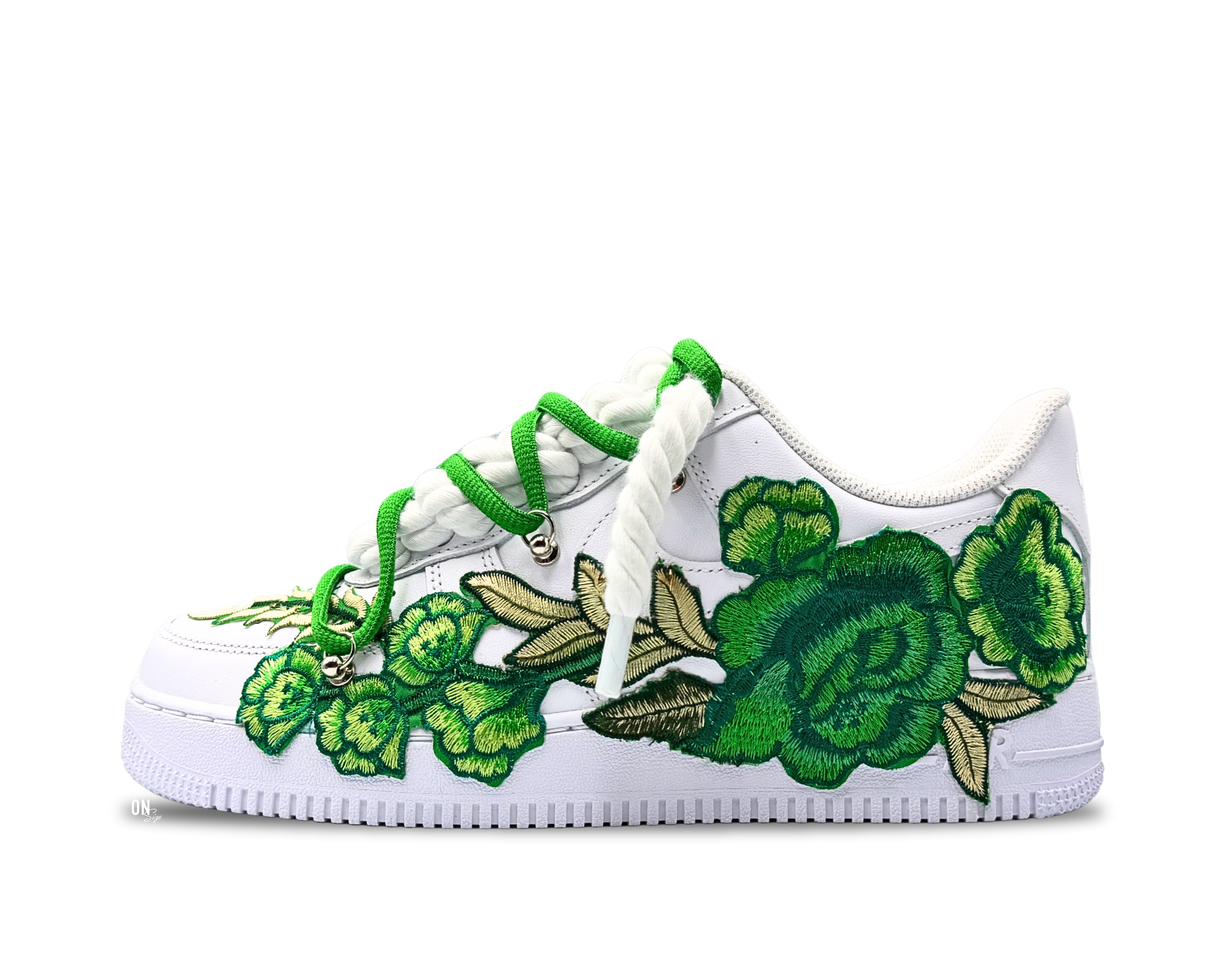 Nike Air Force 1 Low ‘07 White / Green Rose Double Laces