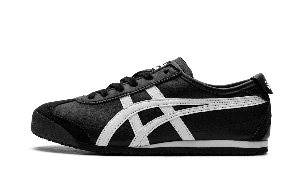 Onitsuka Mexico 66 Black White – oldalnézet, fekete alap és fehér csíkok