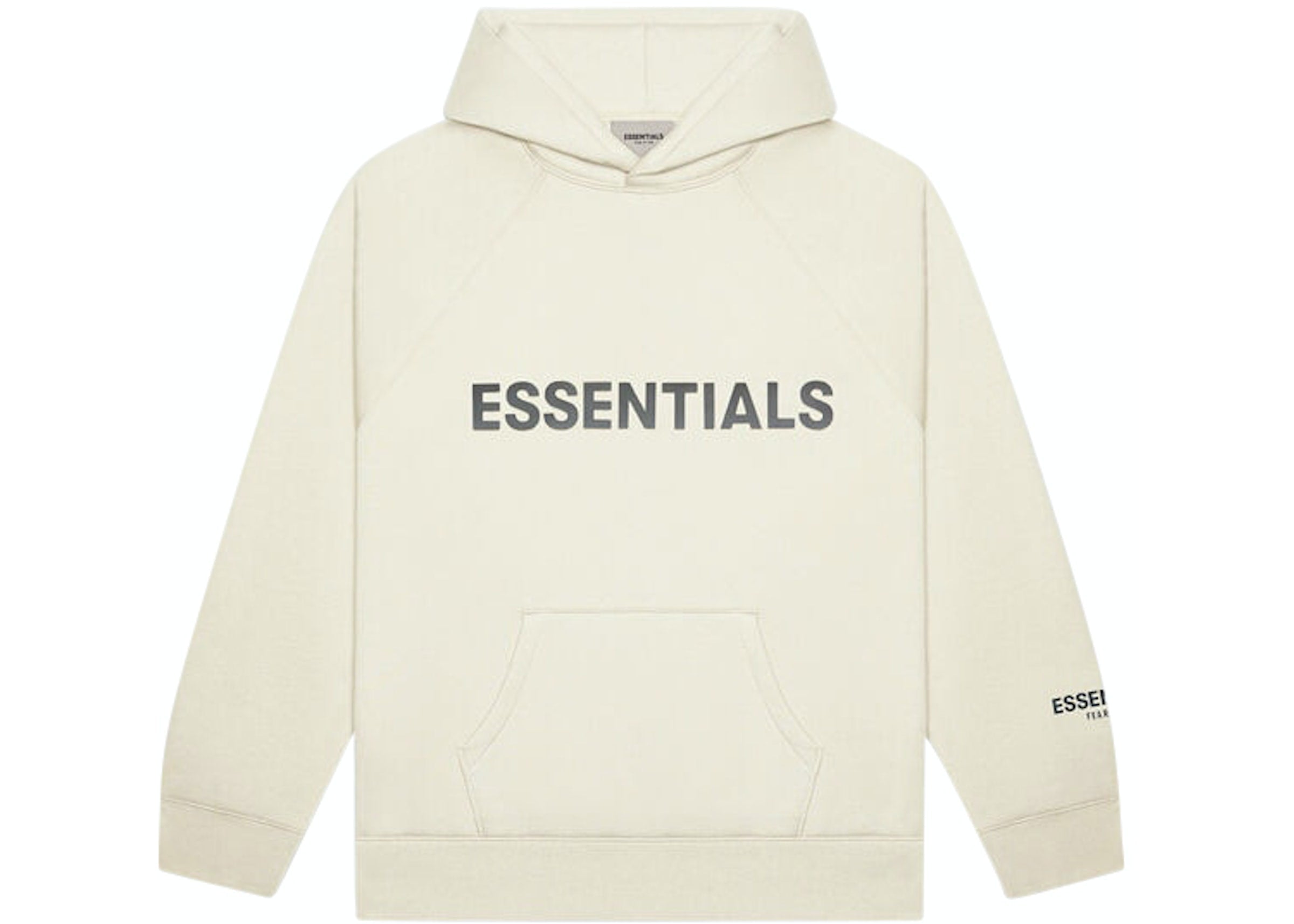 Fear of God Essentials Pullover Hoodie Applique Logo (SS20) Buttercream - OnSize