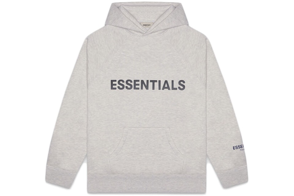 Fear of God Essentials Pullover Hoodie Applique Logo (FW20) Heather Oatmeal - OnSize
