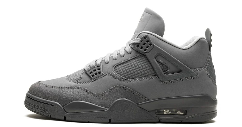 Air Jordan 4 Retro SE “Paris Olympics Wet Cement” – oldalnézet, szürke tónusok