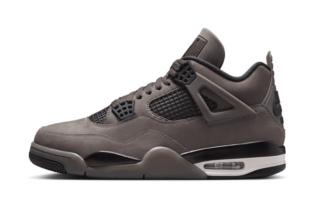 Air Jordan 4 Cave Stone – oldalnézet, szürke/taupe nubuk