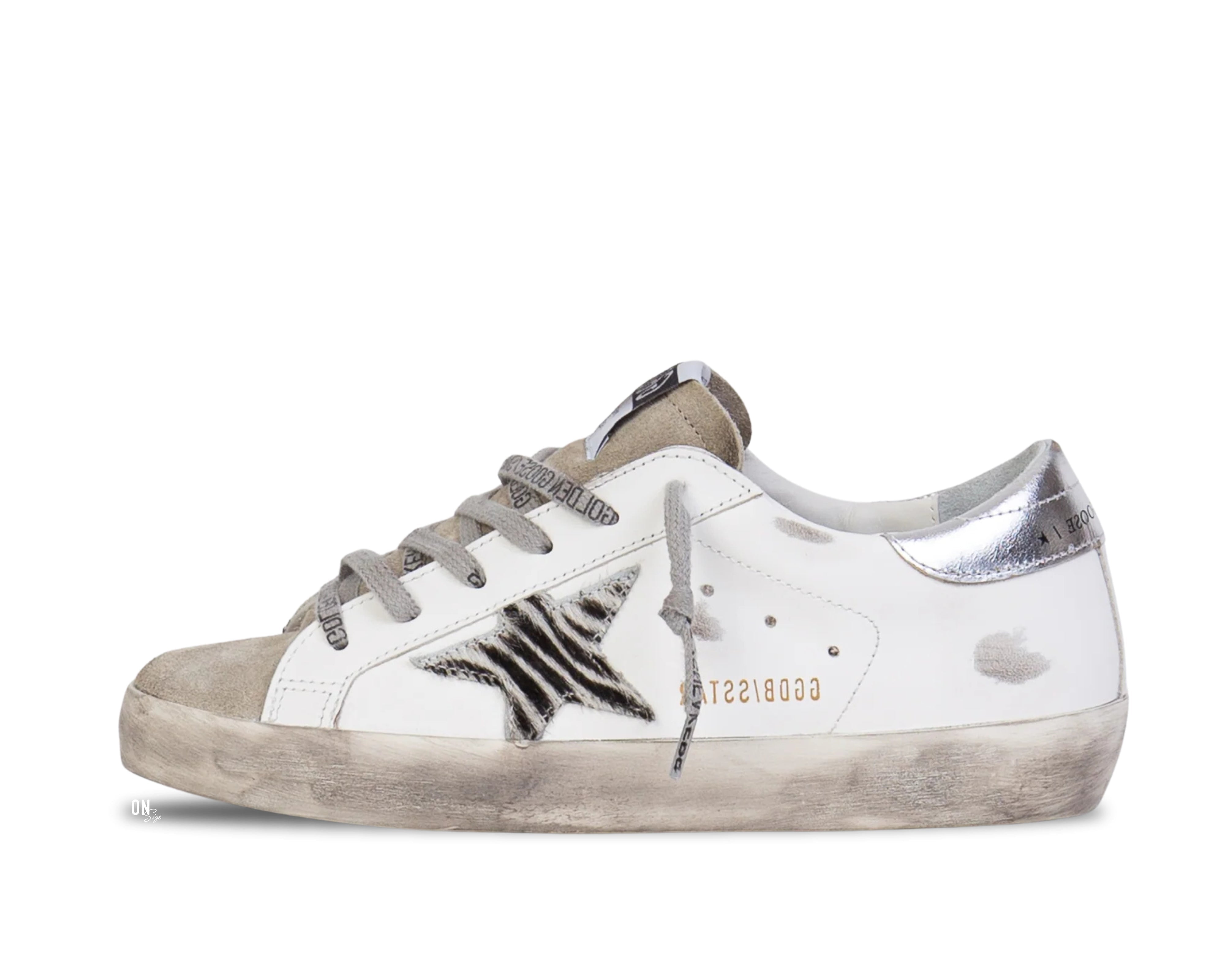 Golden Goose Super-Star Zebra Print Pony Skin Star - OnSize