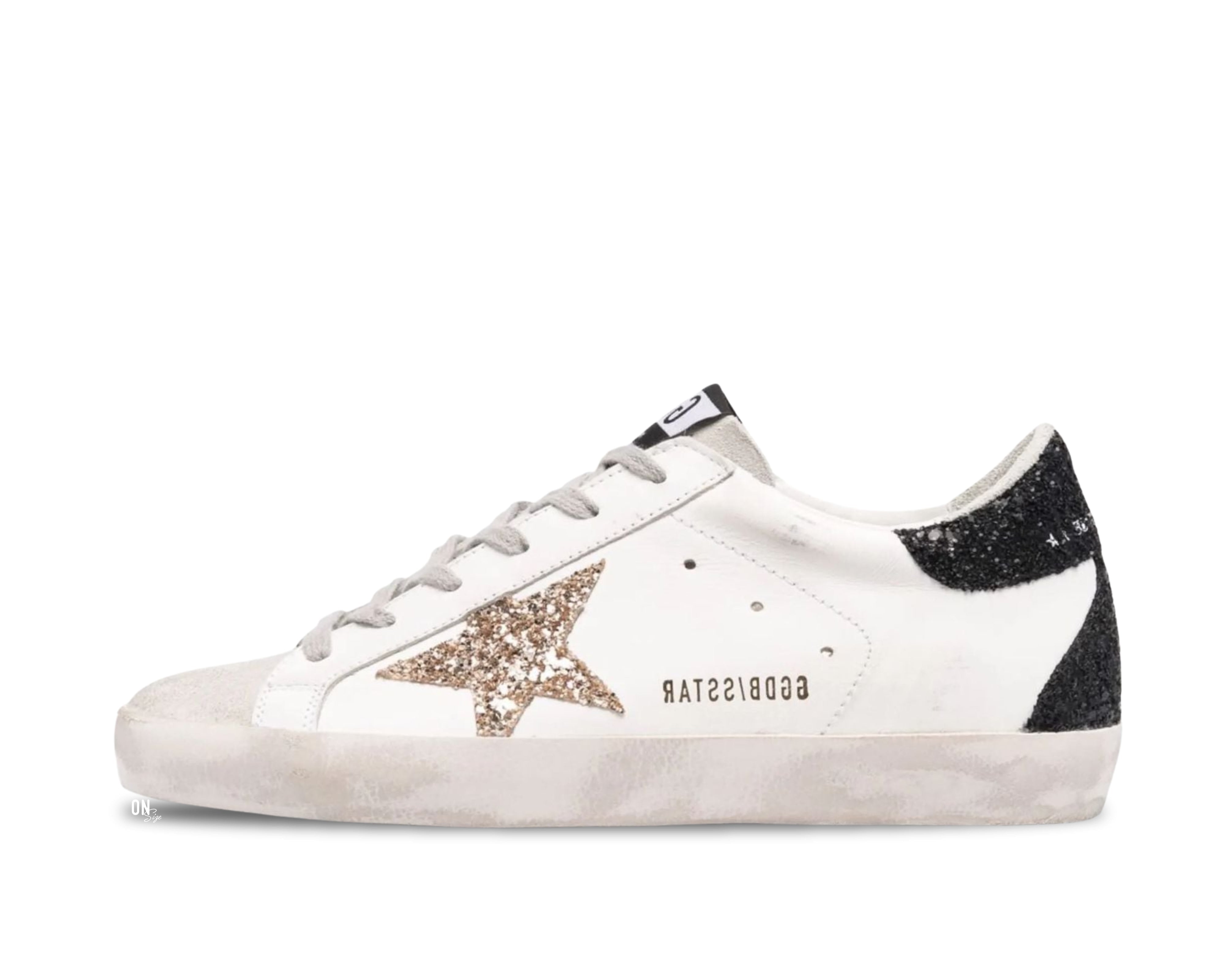 Golden Goose Super-Star Gold Glitter Star - OnSize