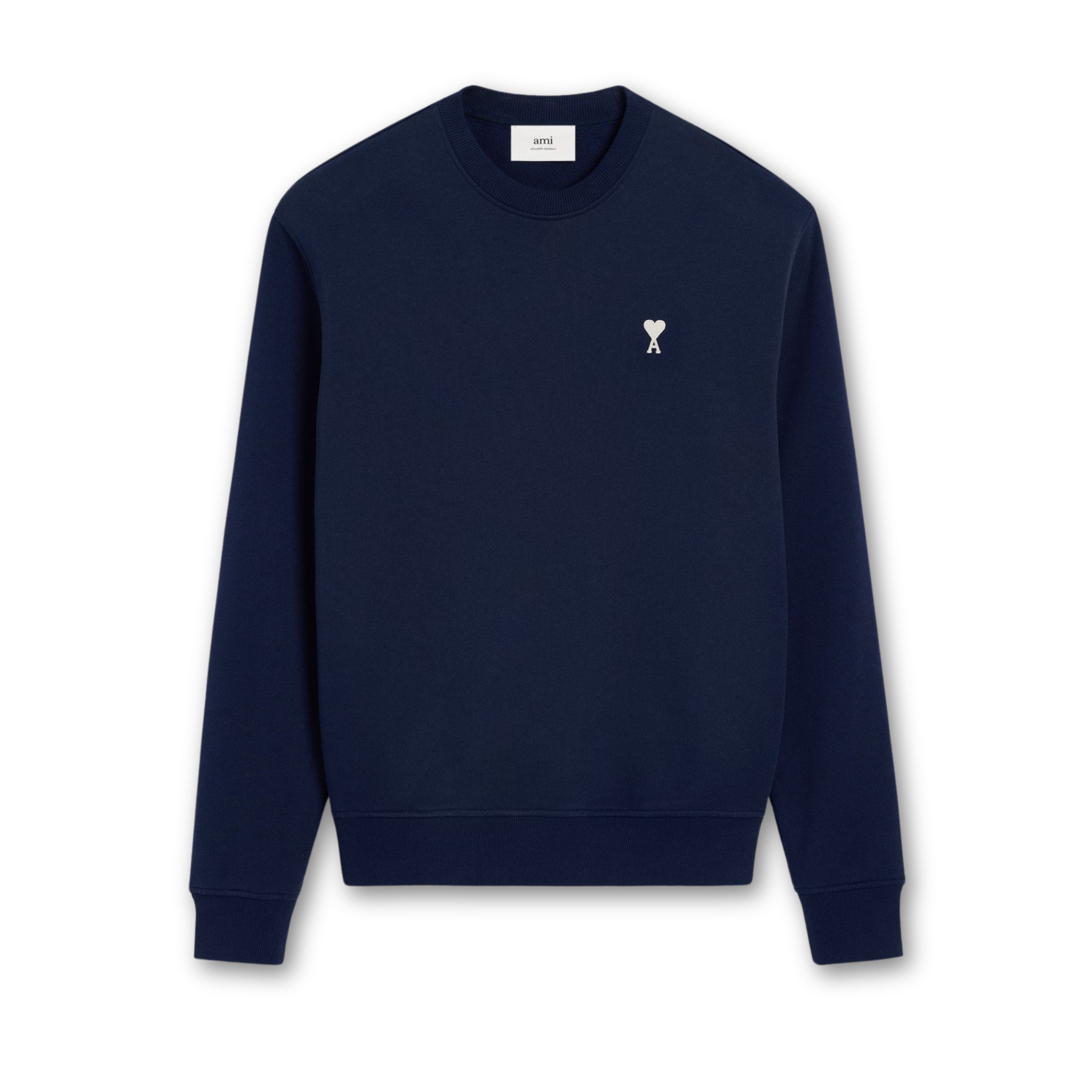 Ami Paris Ami de Coeur Sweatshirt Navy White