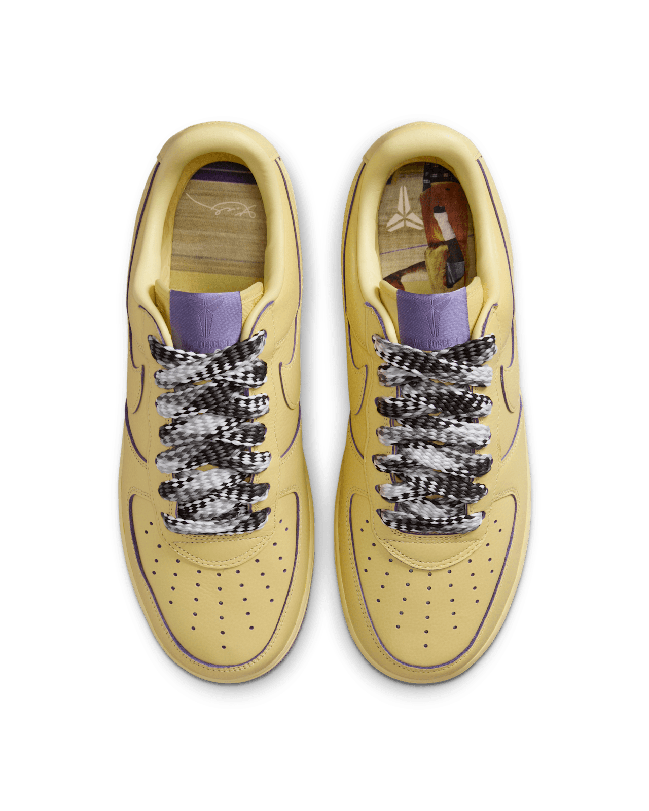 Nike Air Force 1 Low Protro “Mamba Mentality” – felülnézet, fűzőrendszer és kígyóbőr-textúra