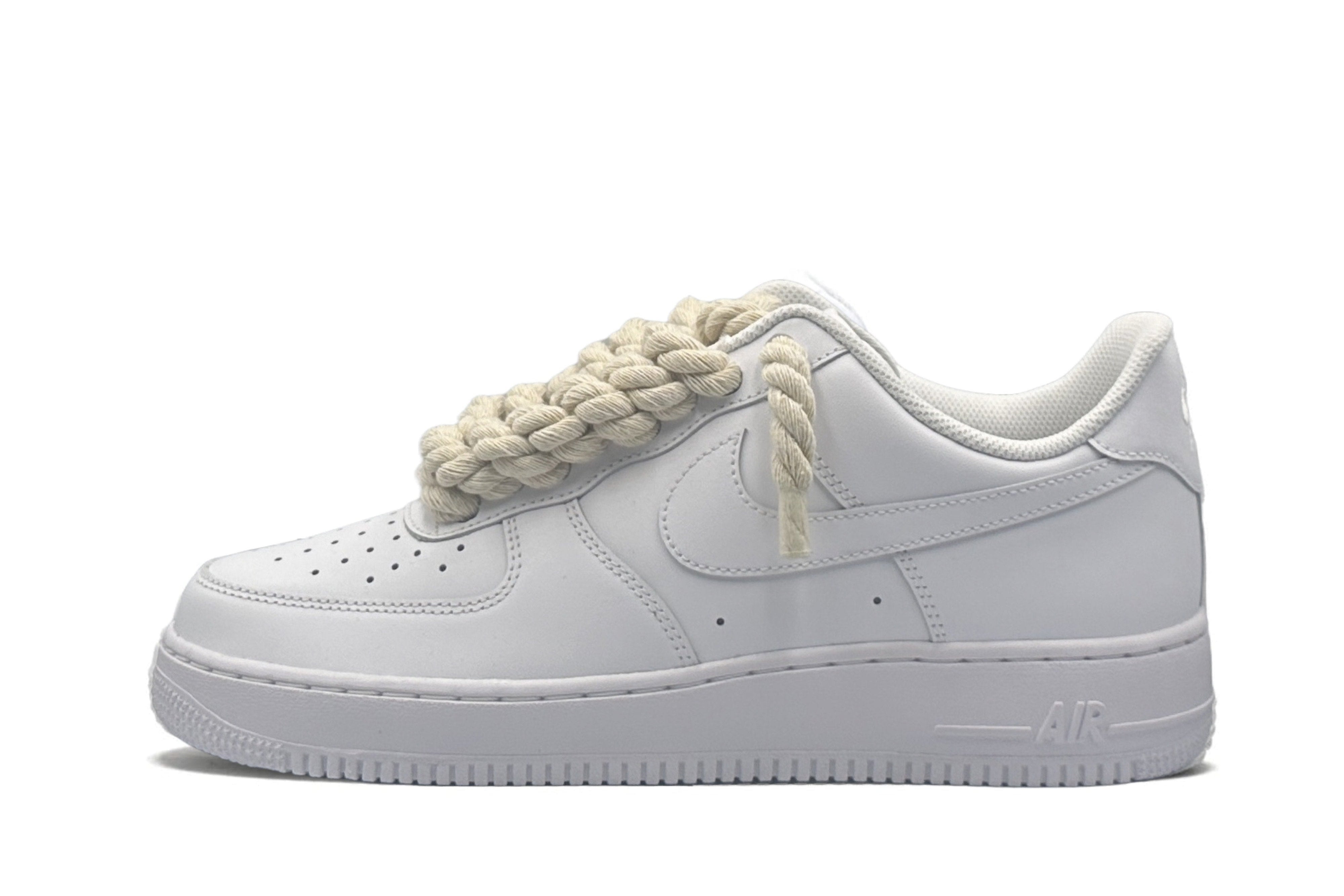 Nike Air Force 1 Low ‘07 White / Beige Rope Laces - OnSize