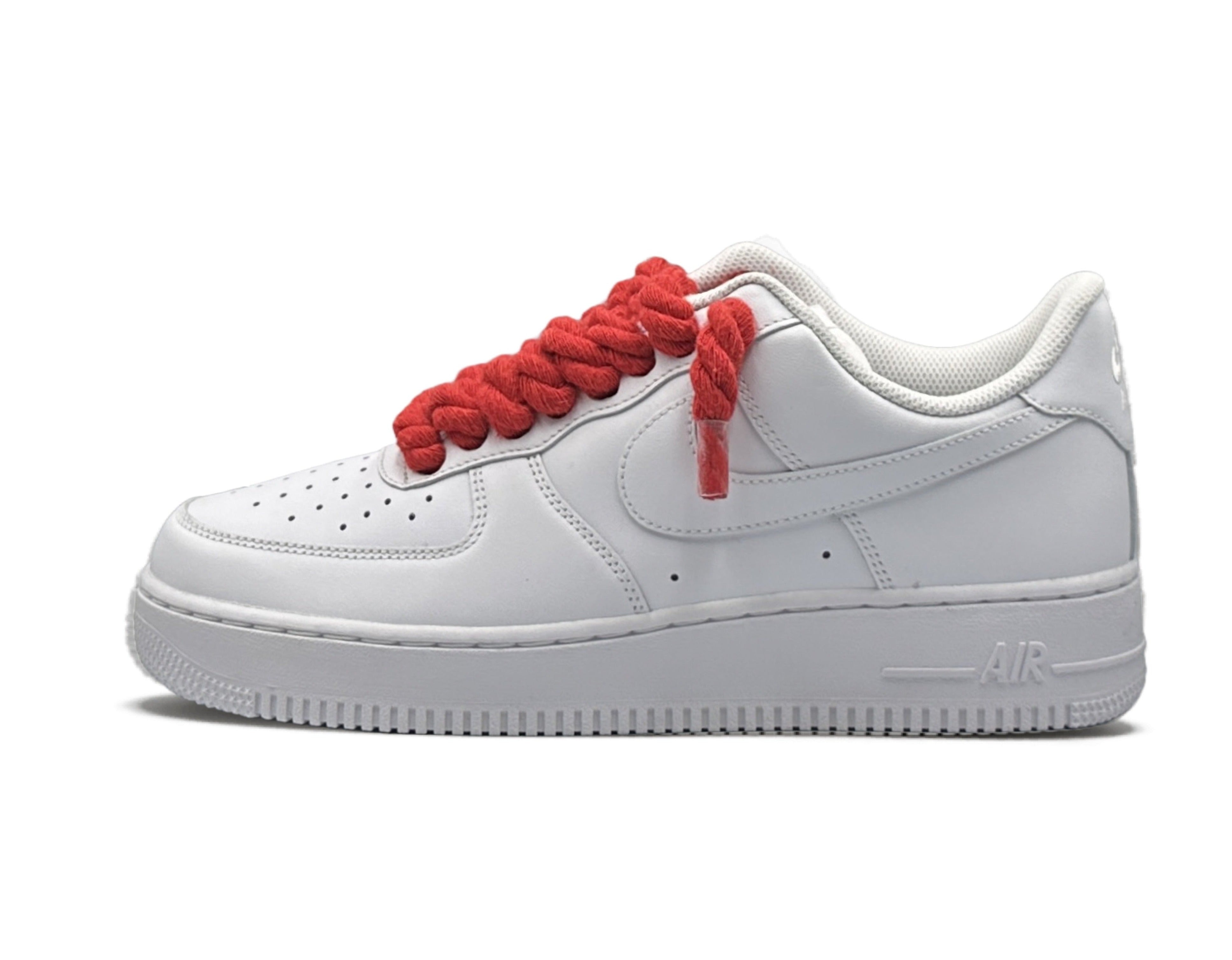 Nike Air Force 1 Low ‘07 White / Red Rope Laces