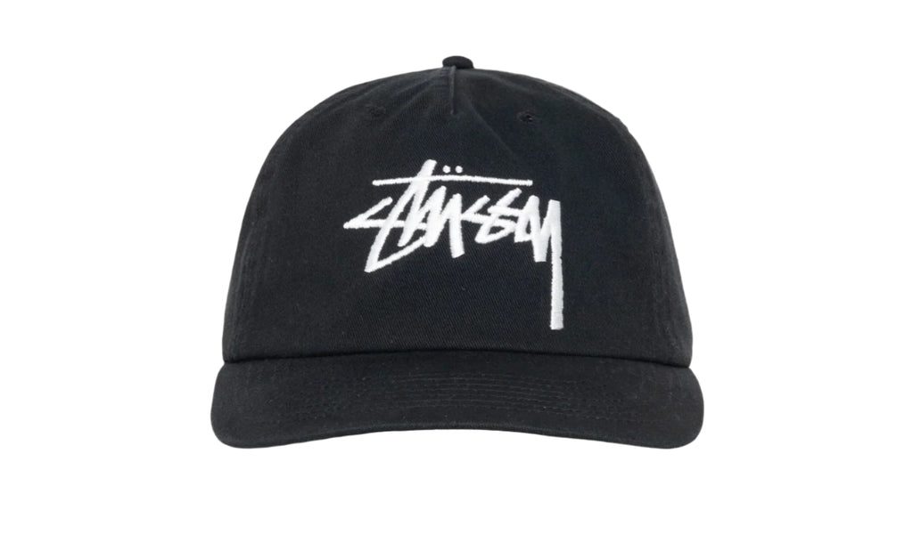 週末セール！stussy logo 5panel cap black Caps Stüssy Cap Black | Footshop