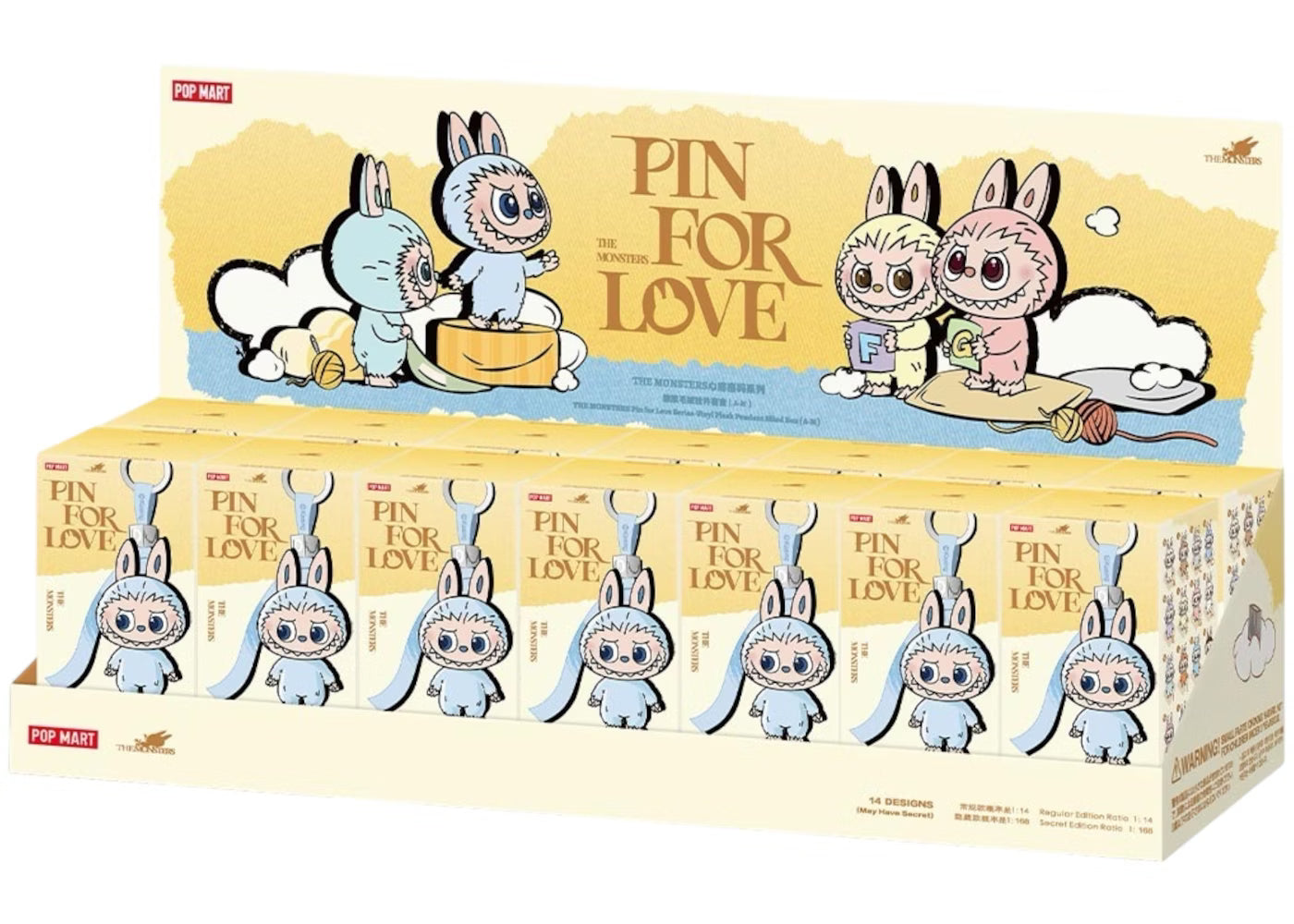 Pop Mart Labubu The Monsters Pin for Love (A-M)