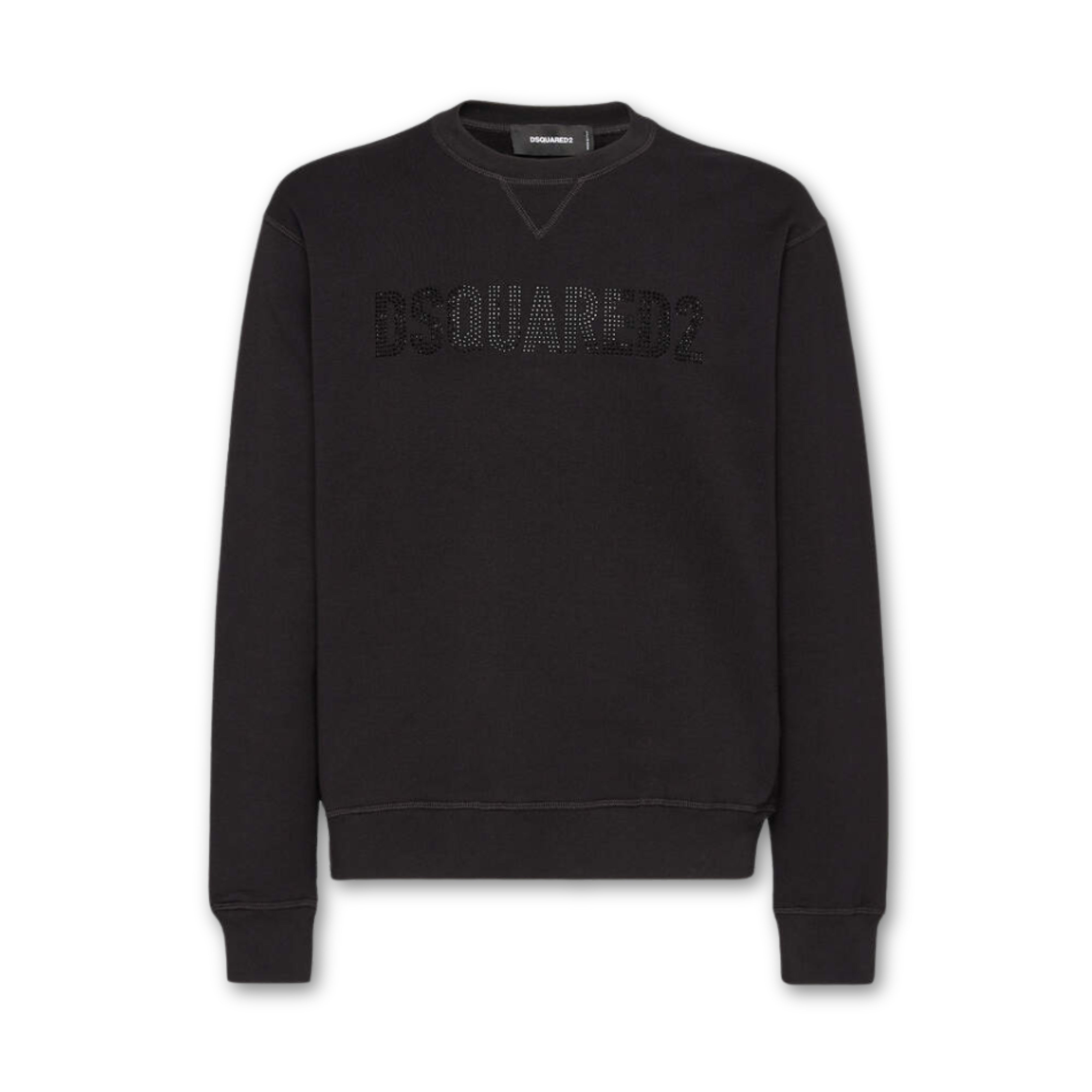 DSQUARED2 Rhinestone Logo Crewneck Black