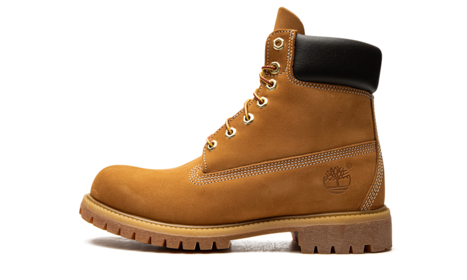 Timberland 6" Premium Boot Wheat – oldalnézet, nubuk felsőrész
