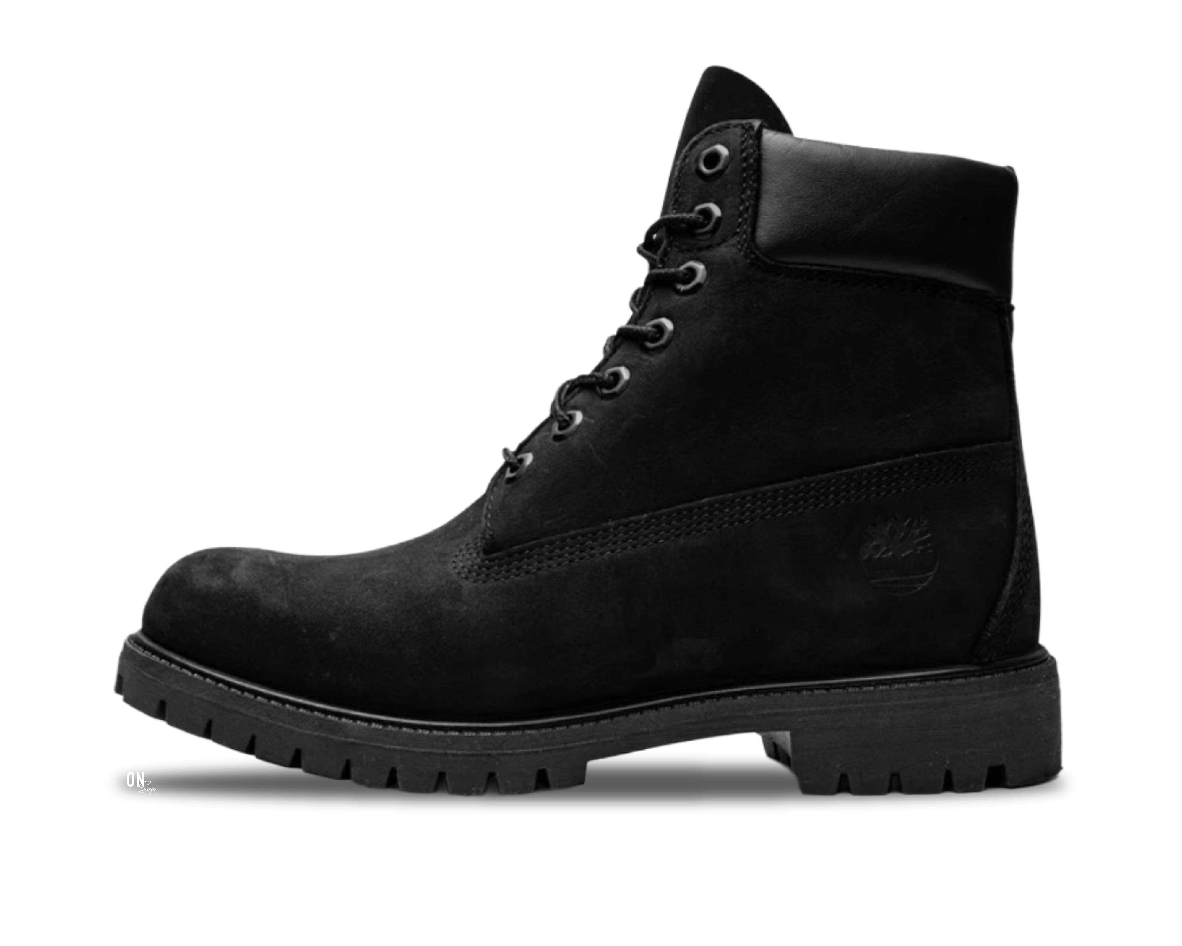Timberland 6" Premium Waterproof Boot Black Nubuck – oldalnézet, fekete nubuk bőr