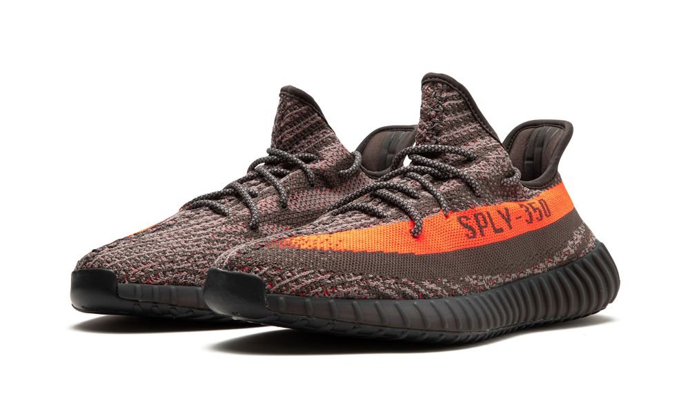 orange and black yeezy 350