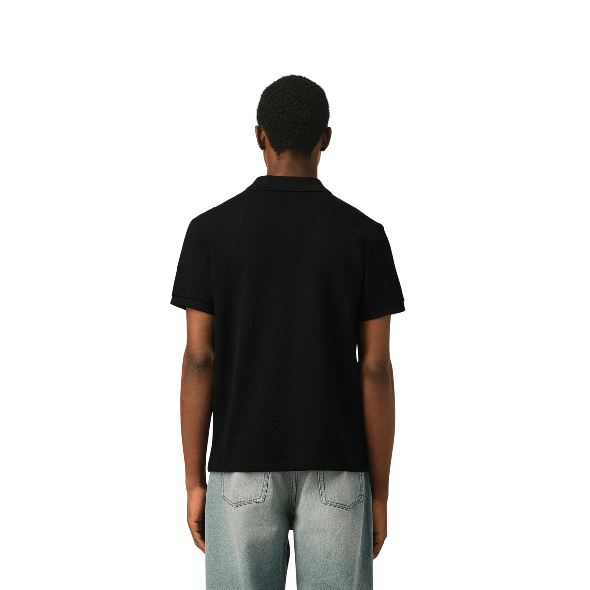 Ami Paris Ami De Coeur Polo Shirt Black Red - OnSize