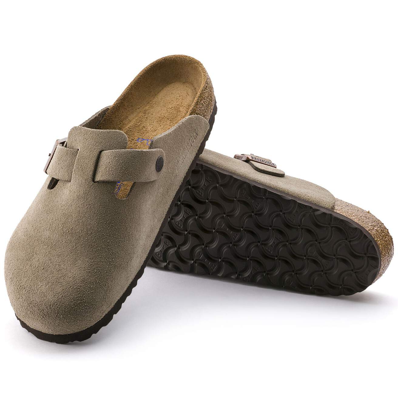 Birkenstock Boston Soft Footbed Suede Taupe - OnSize