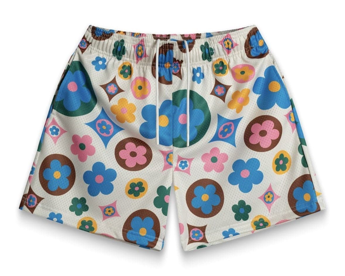 Bravest Studios Flower Shorts Multi Cream - OnSize