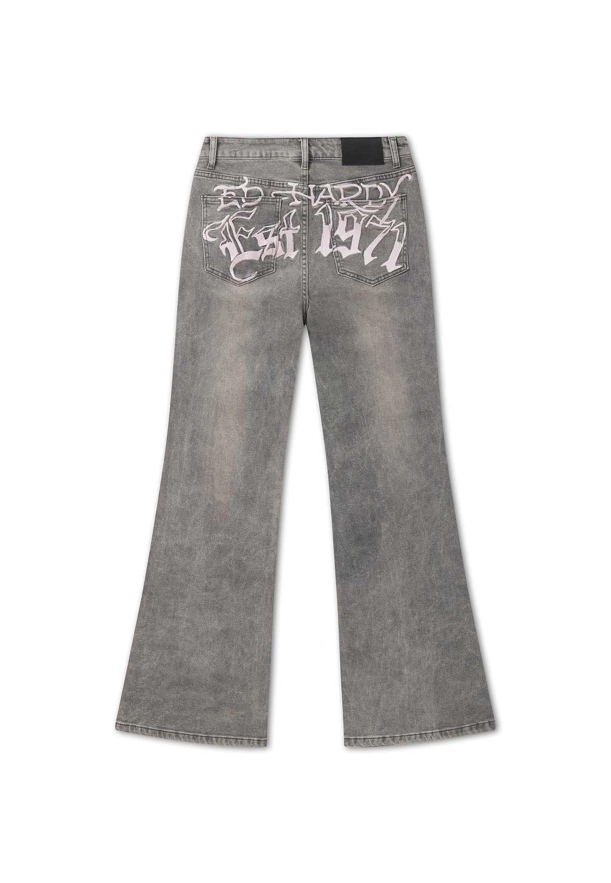Ed Hardy Twisted Serpent Flared Jeans Grey