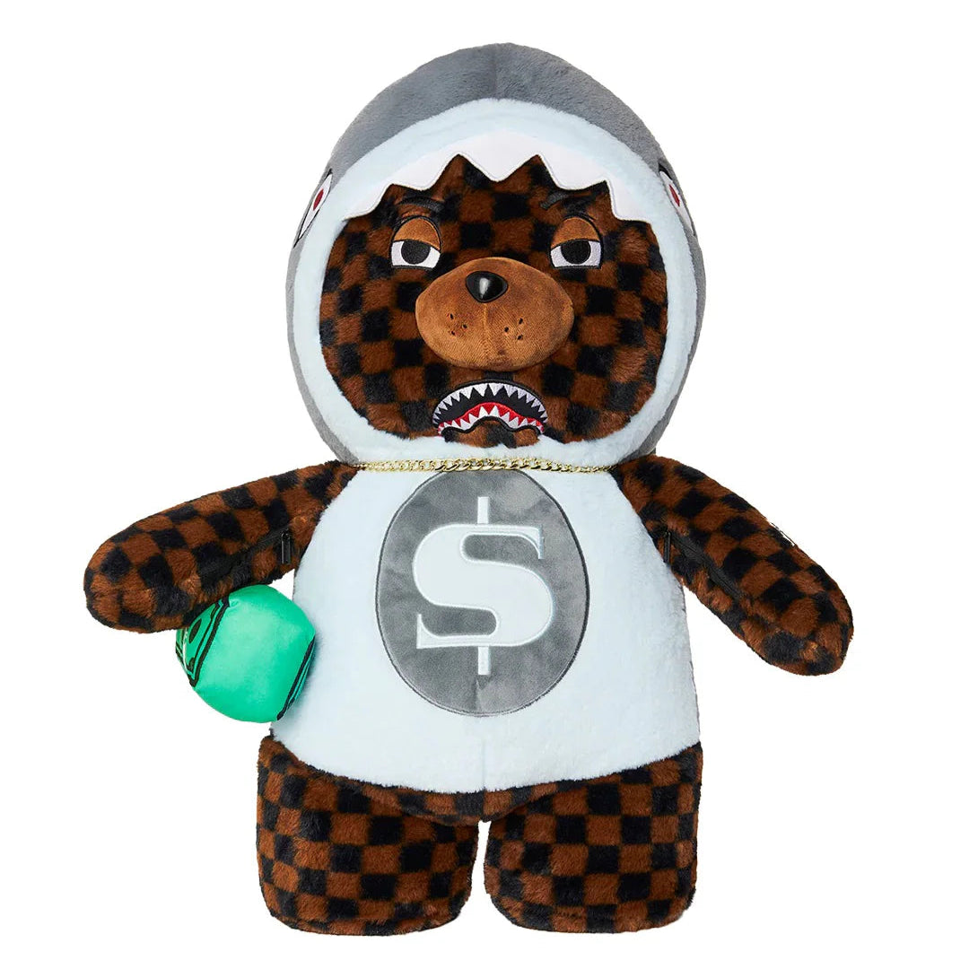 Sprayground Money Bear In Shark Costume Bear Backpack - OnSize