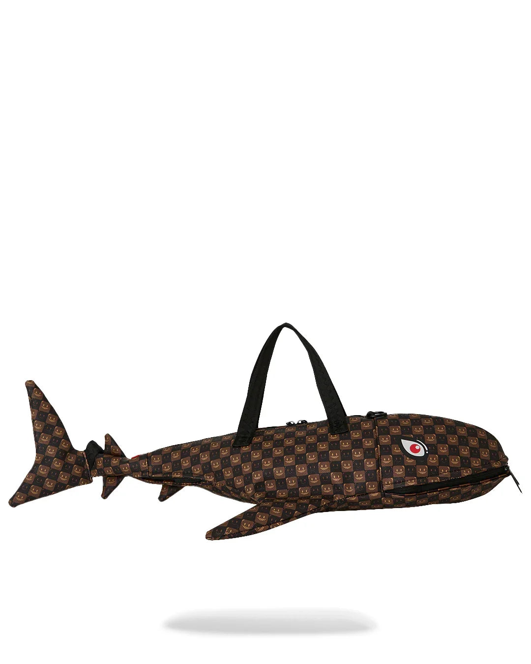 Sprayground Sharks In Paris WTF Bubble Brown Check Shark Duffle