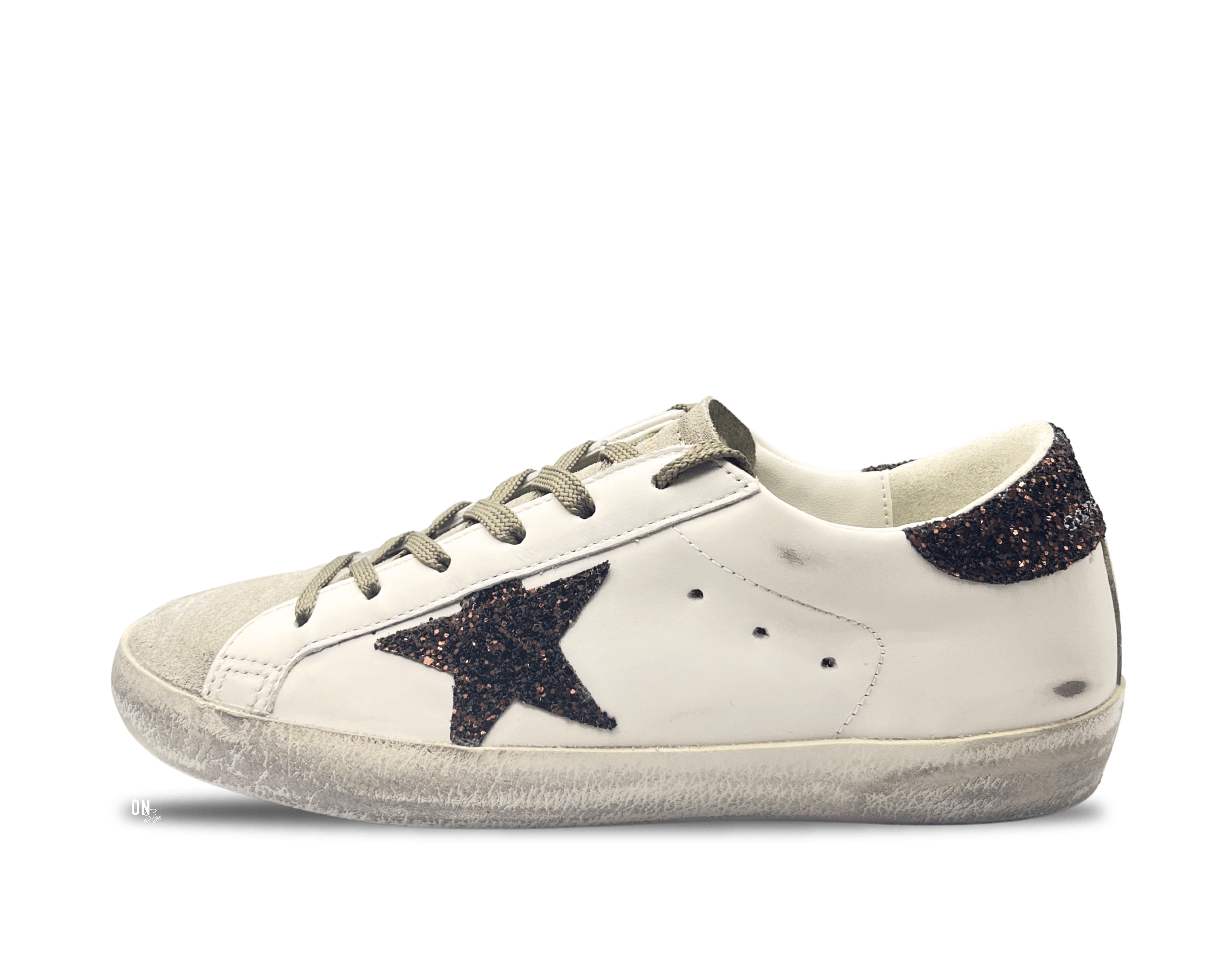Golden Goose Super-Star Milk Brown Glitter - OnSize