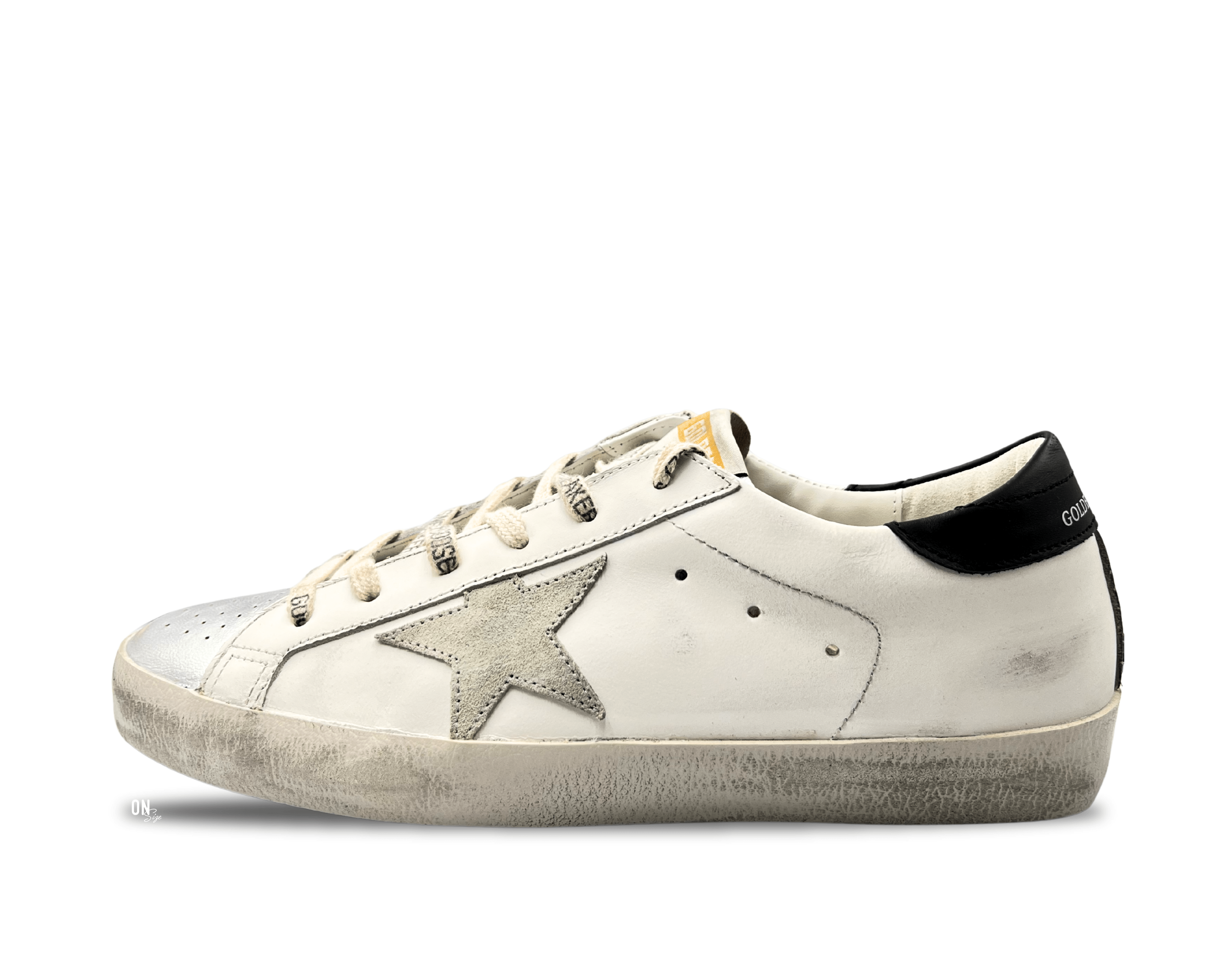 Golden Goose Super - Star Private Edition White Black Silver Toe - OnSize