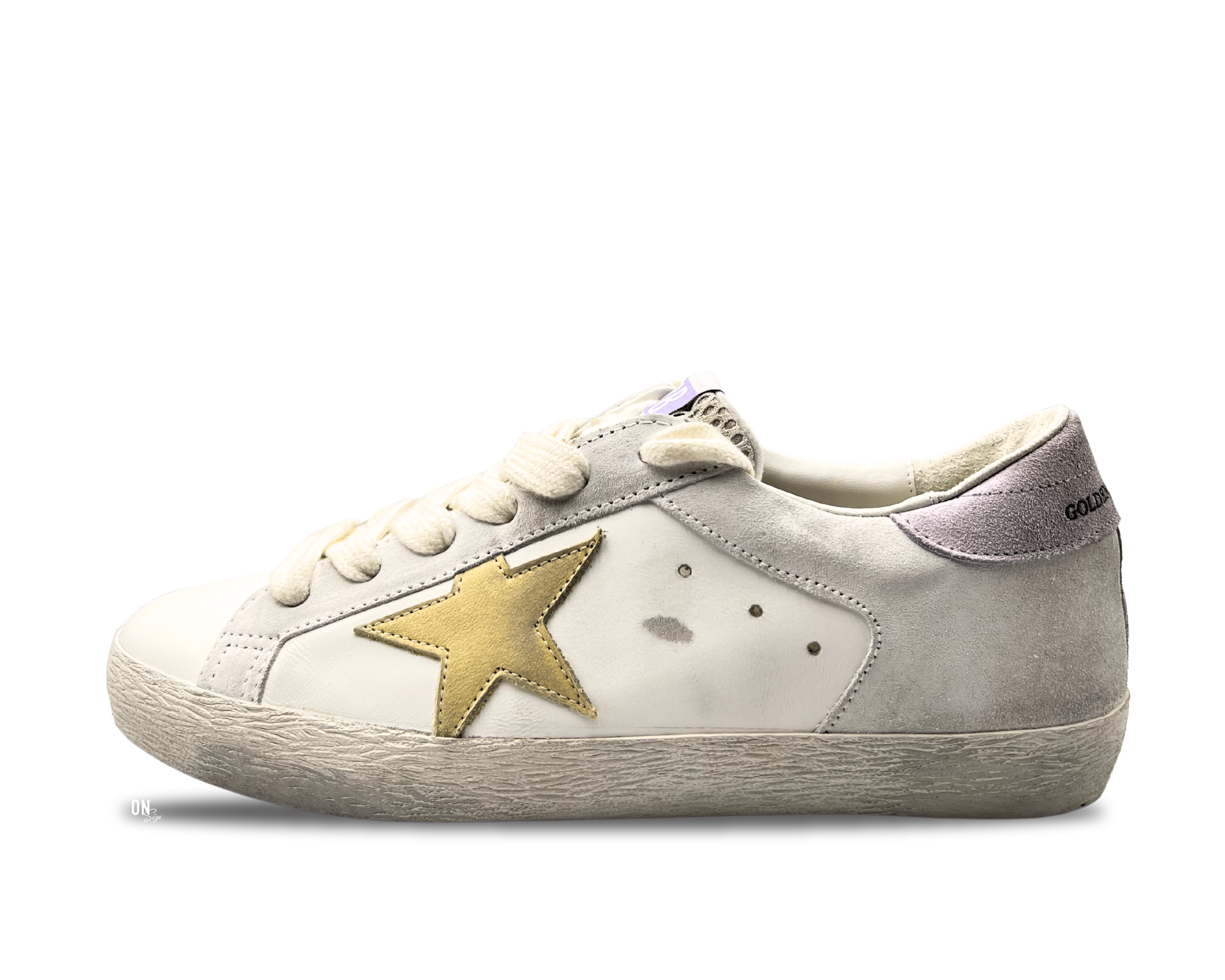 Golden Goose Super - Star Private Edition White Suede Lilac Honey Star - OnSize