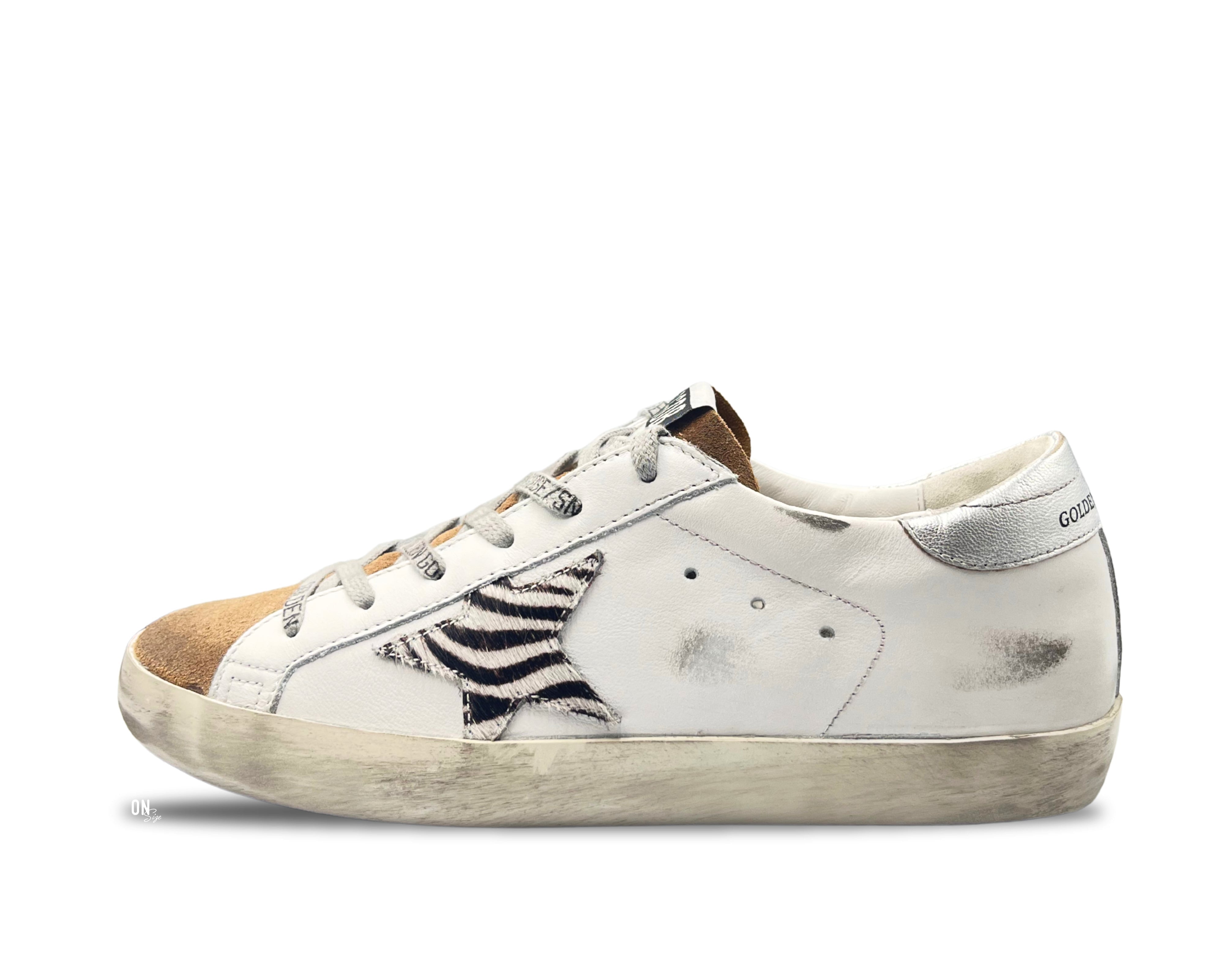 Golden Goose Super-Star Zebra Print Pony Skin Star - OnSize