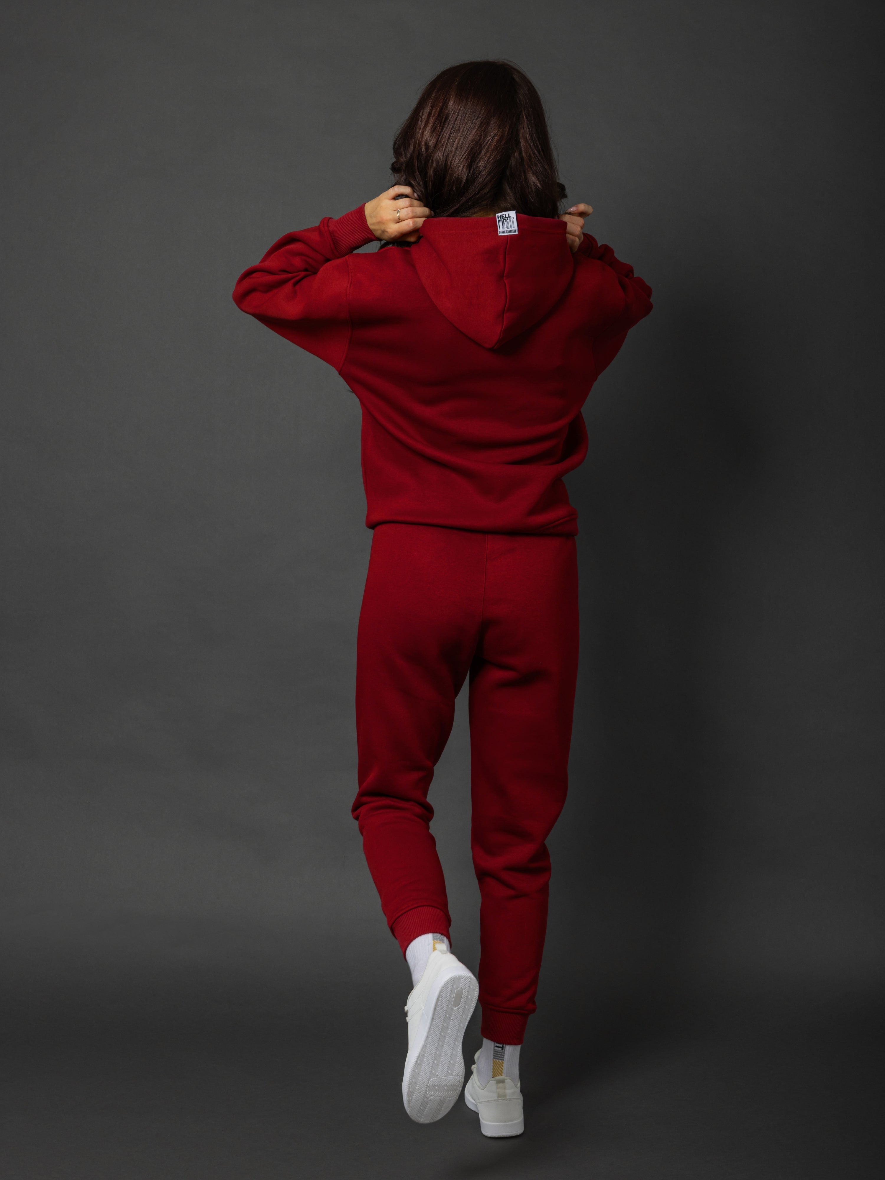 HELL FIGHT Basic Hoodie Maroon - OnSize