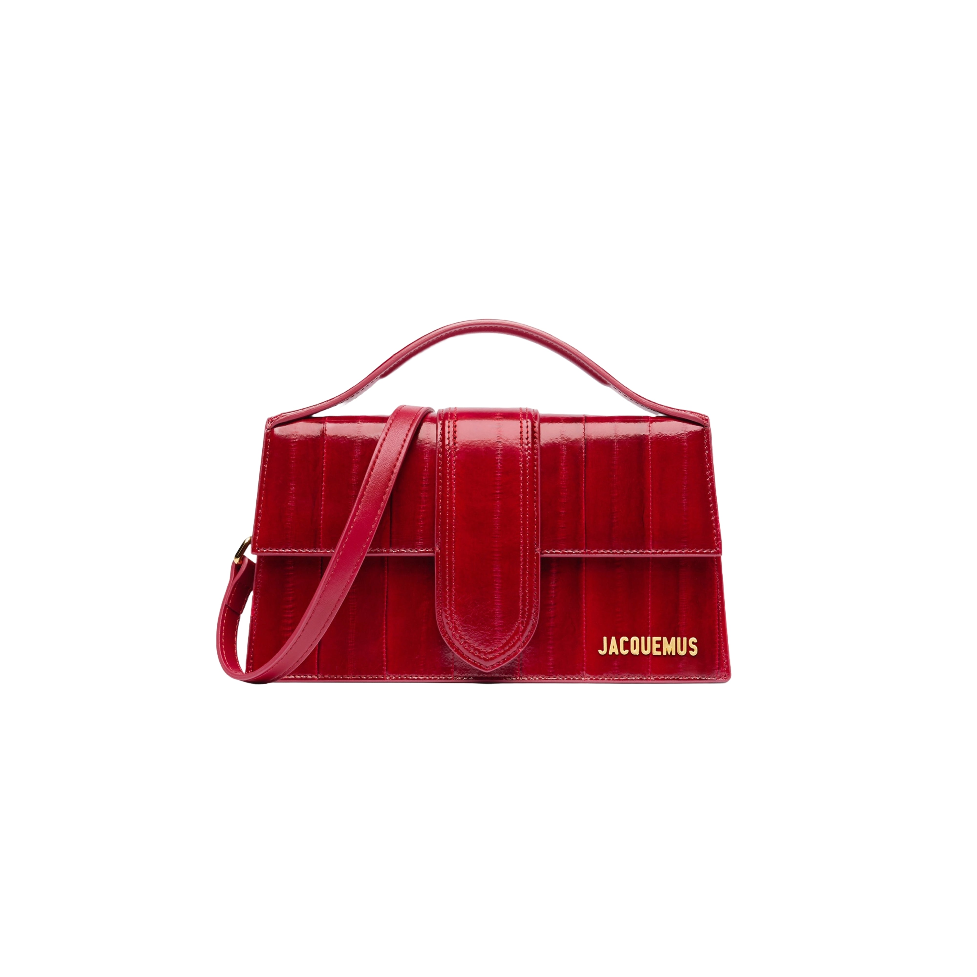 Jacquemus Le grand Bambino Crossbody Strap Handbag Dark Red - OnSize