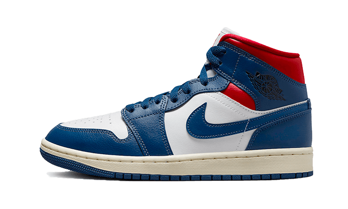 Jordan 1 Mid French Blue Gym Red - OnSize