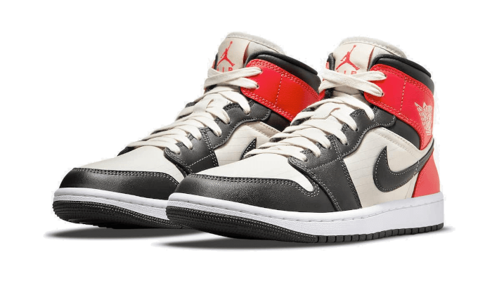 Jordan 1 Mid Newsprint Light Orewood Brown - OnSize