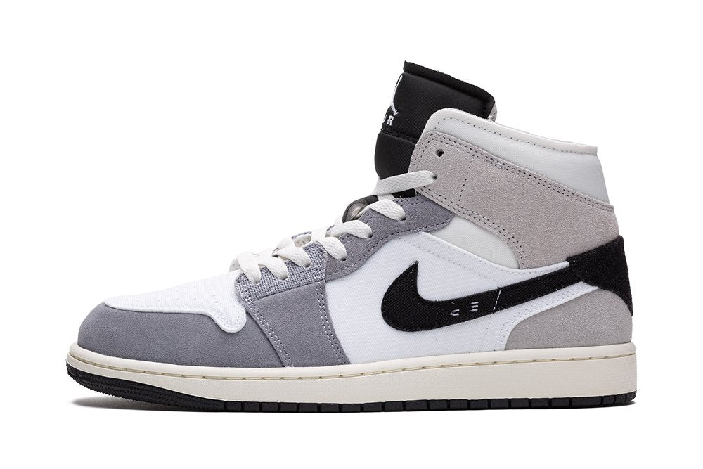 Jordan 1 Mid SE Craft White Cement Grey Black - OnSize