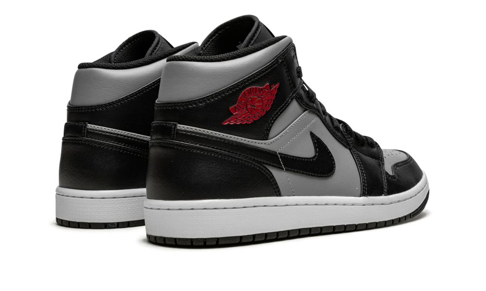 jordan 1 mid black red silver