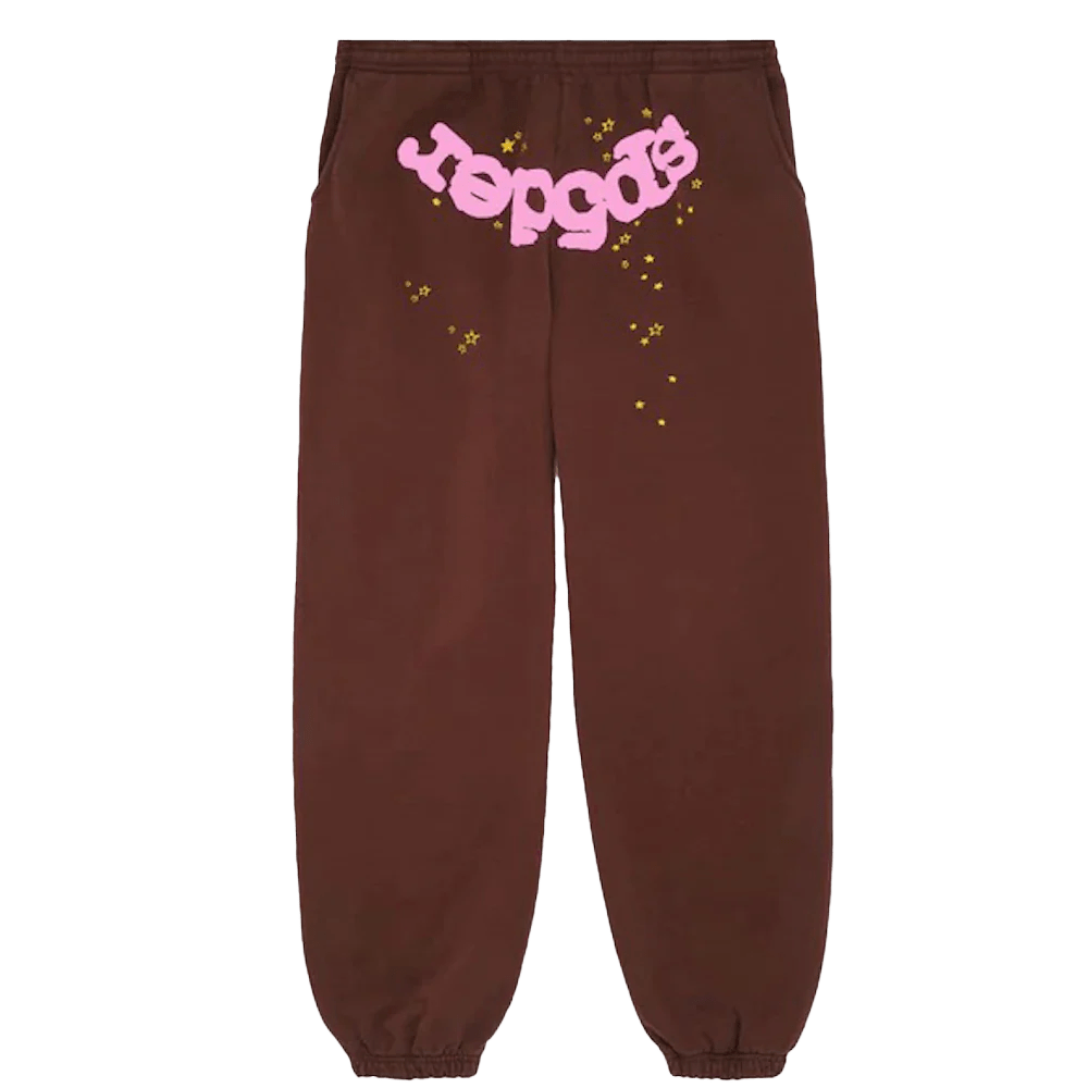 Sp5der Classic Sweatpant Brown - OnSize