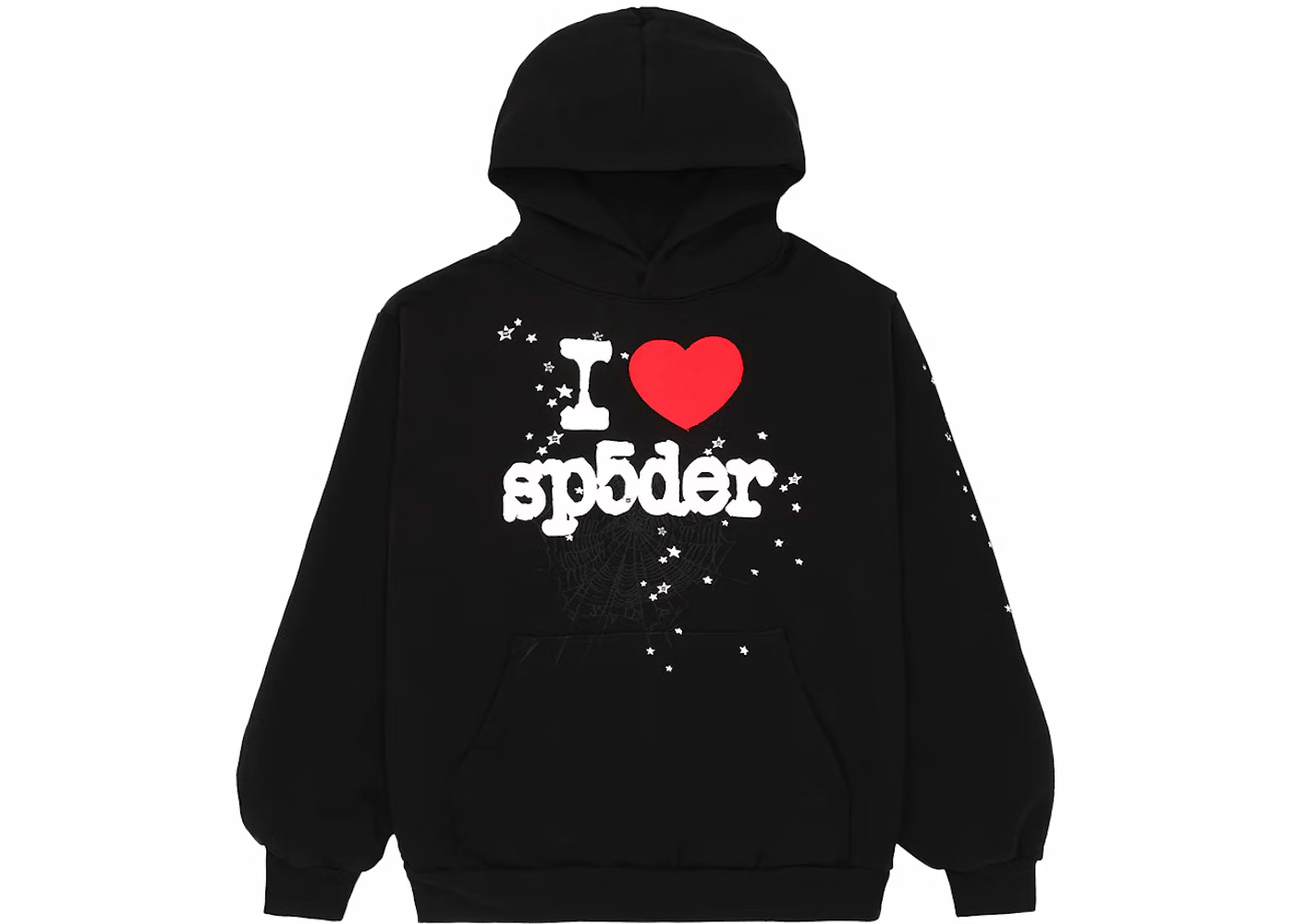 Sp5der I Heart SP5 Souvenir Hoodie Black - OnSize