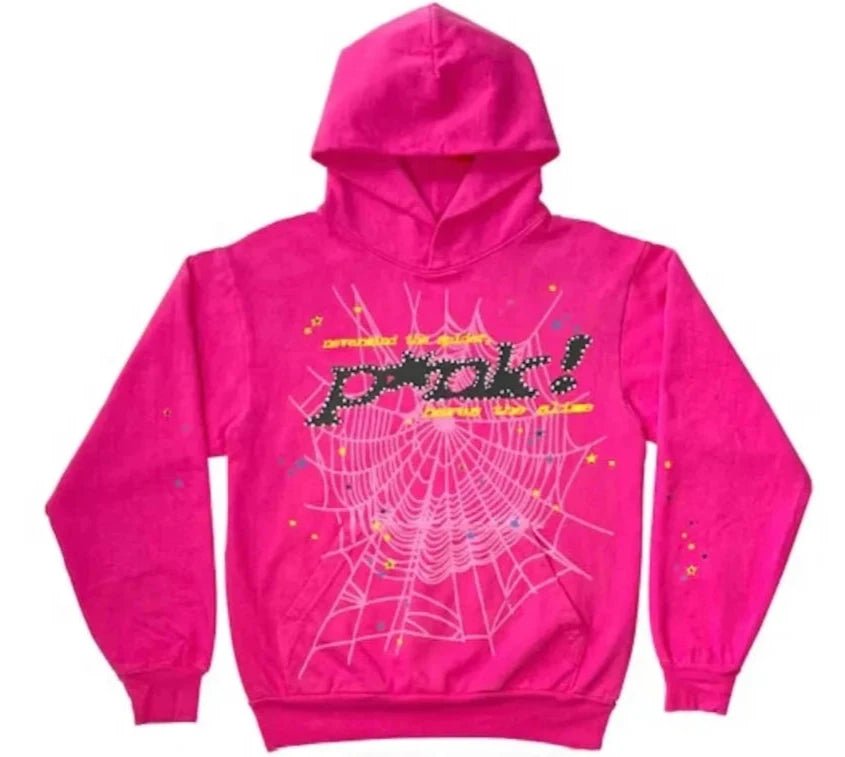 Sp5der P*NK Hoodie Pink - OnSize