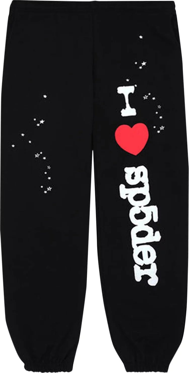 Sp5der Souvenir SP5 Sweatpants Black - OnSize