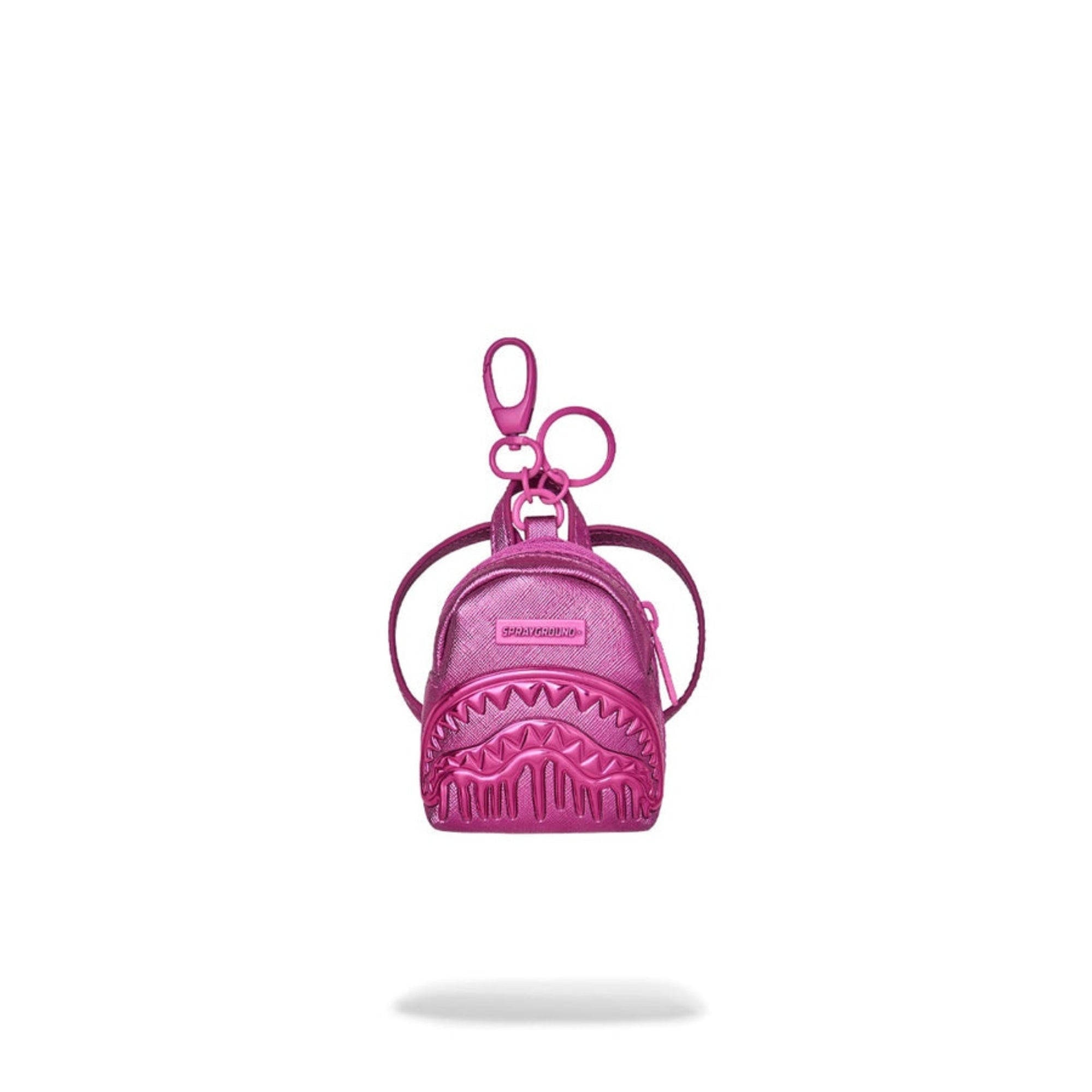 Sprayground Metallic Pink Metallic Drip Backpack Keychain - OnSize