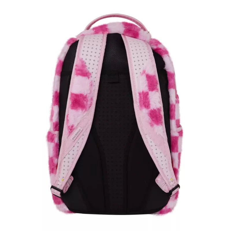 Sprayground Pink Fur Check Backpack - OnSize