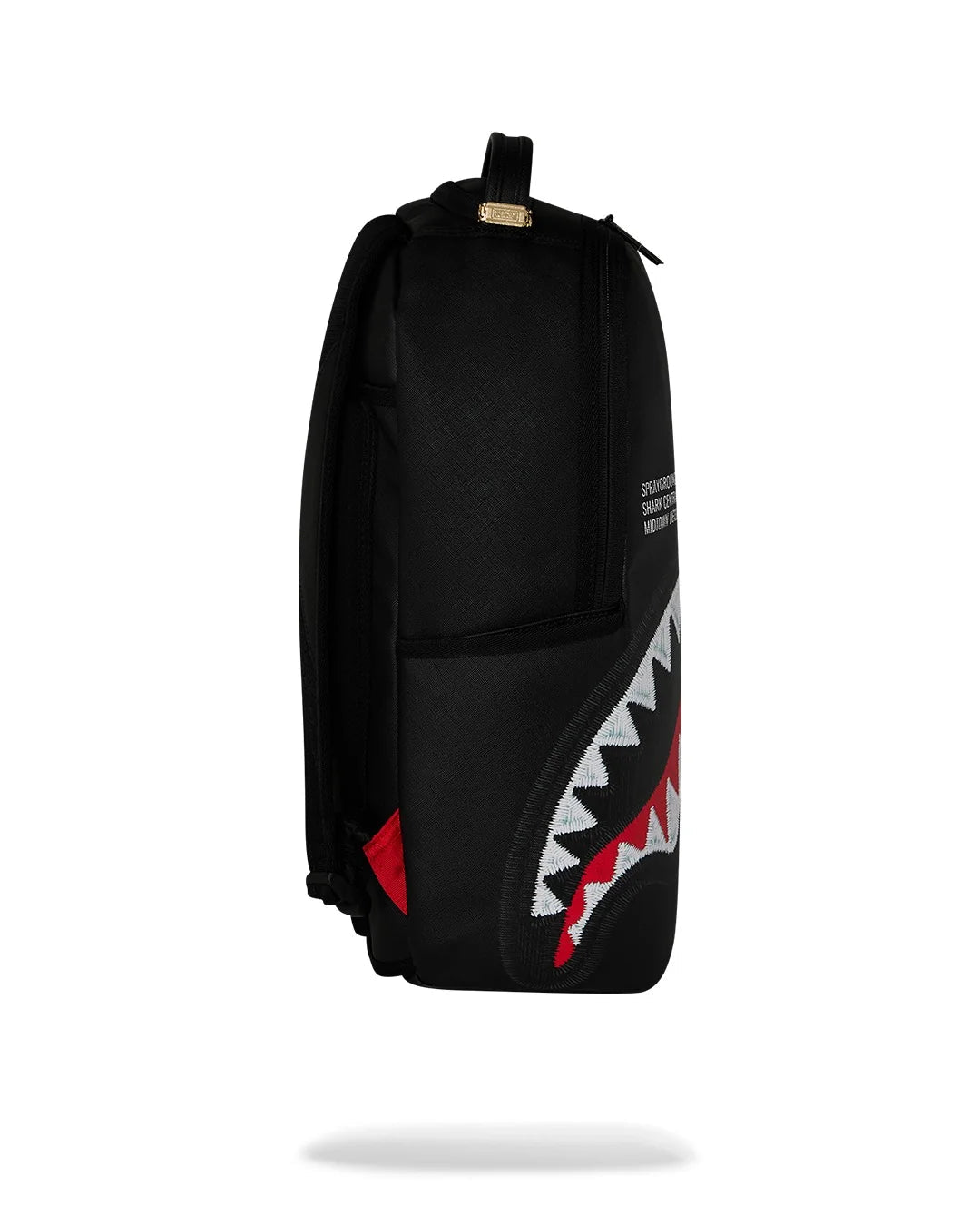 Sprayground Shark Central Black Embroidered Shark Backpack - OnSize