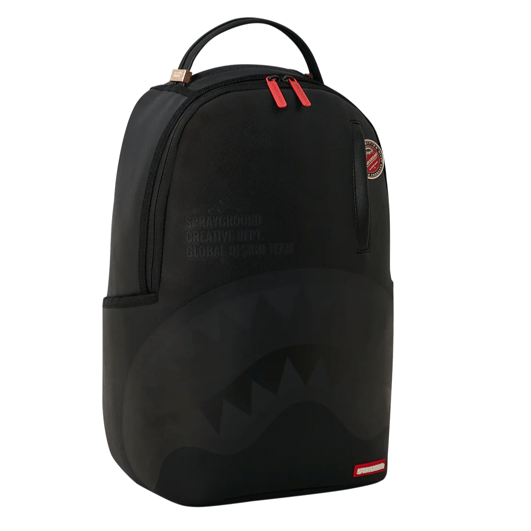 Sprayground Shark Central Black Out Backpack - OnSize