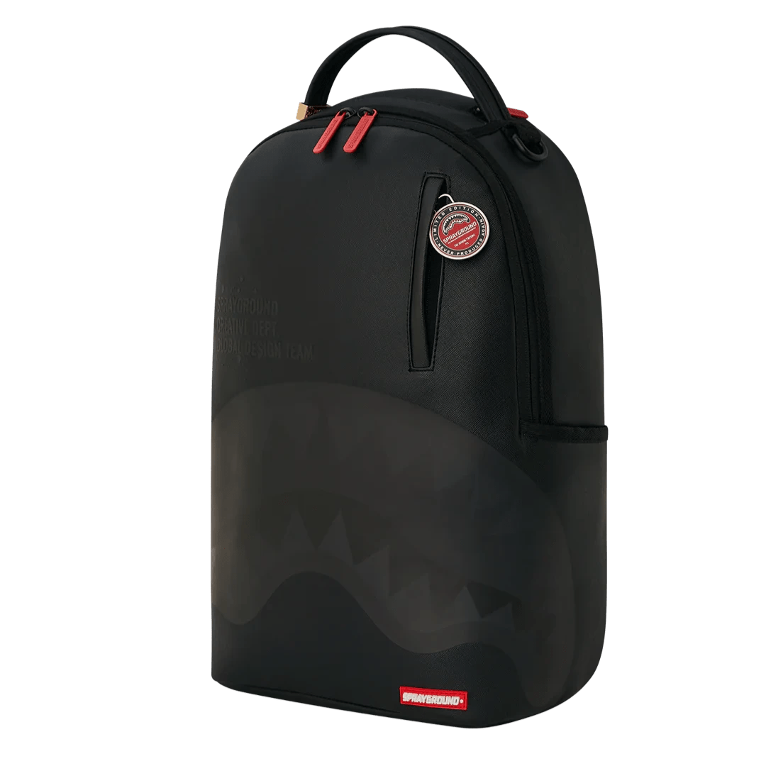 Sprayground Shark Central Black Out Backpack - OnSize