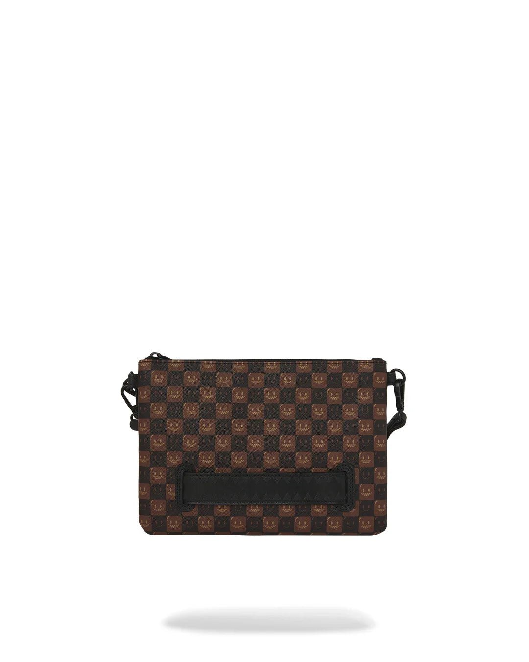 Sprayground Sharks In Paris WTF Bubble Brown Check Crossover Clutch - OnSize
