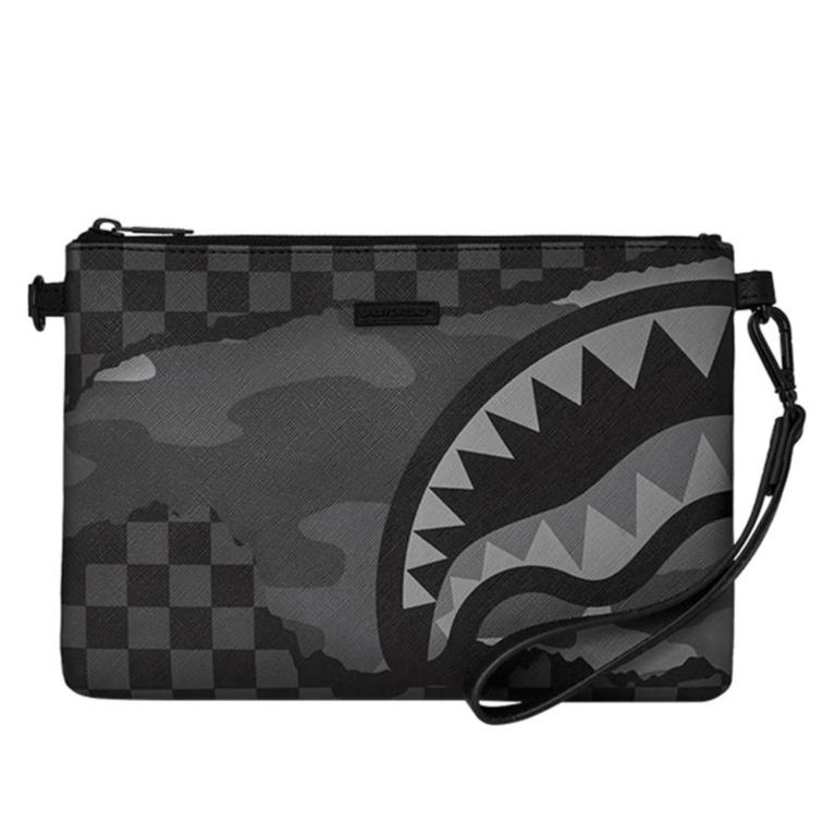 Sprayground Split Up Camo Tear Cross Clutch Strap - OnSize