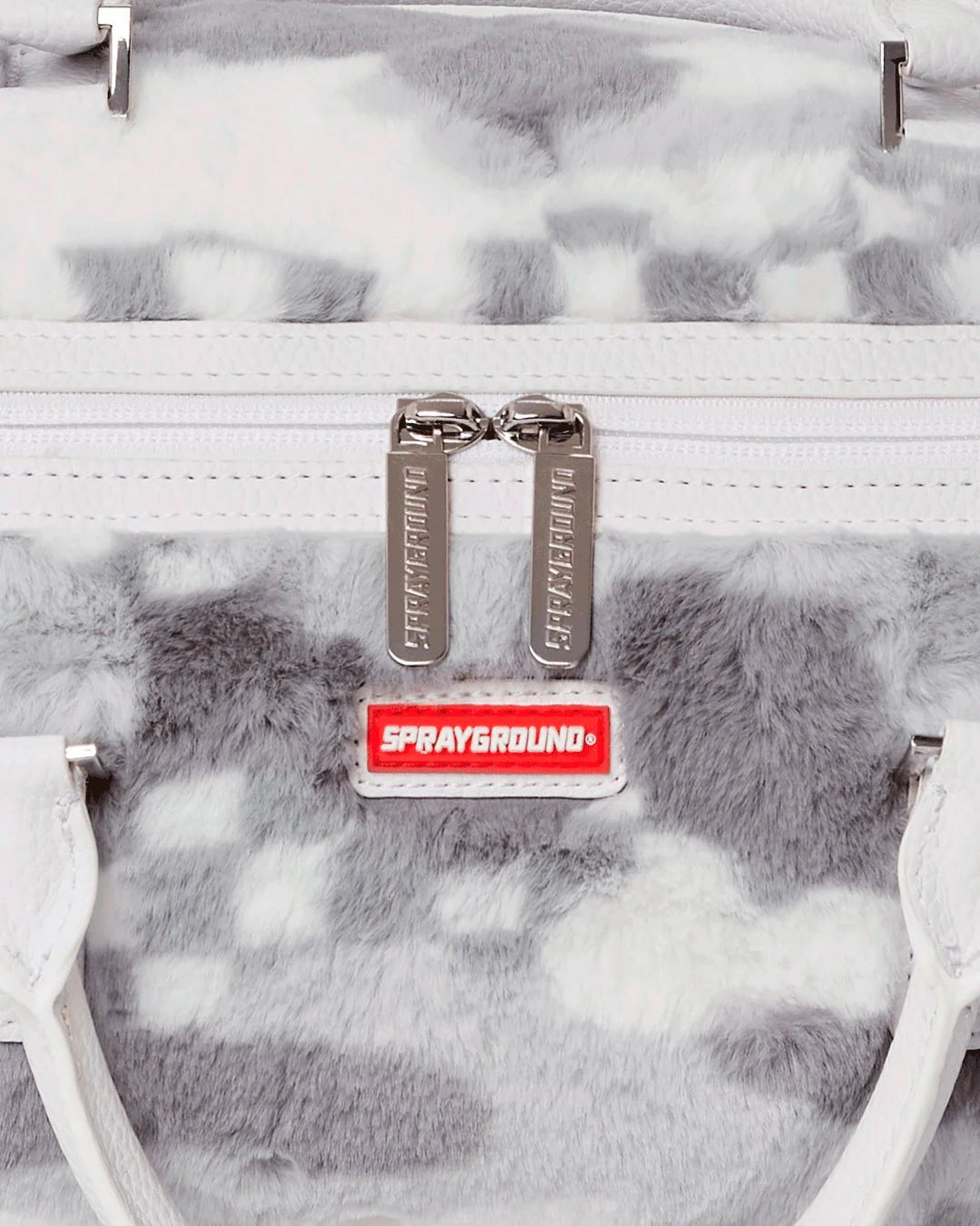 Sprayground White Fur Mini Duffle - OnSize